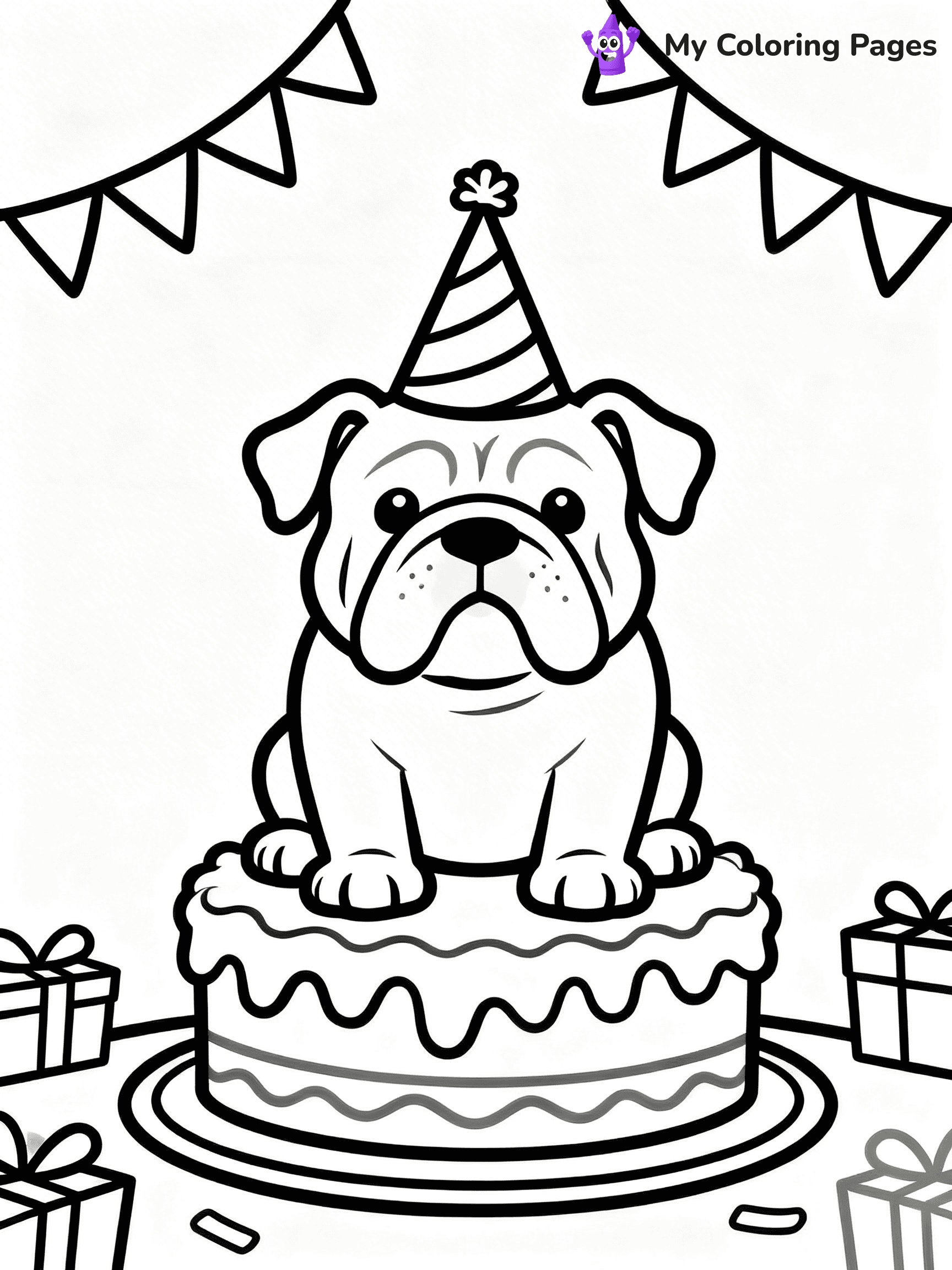 English Bulldog Coloring Pages - 2