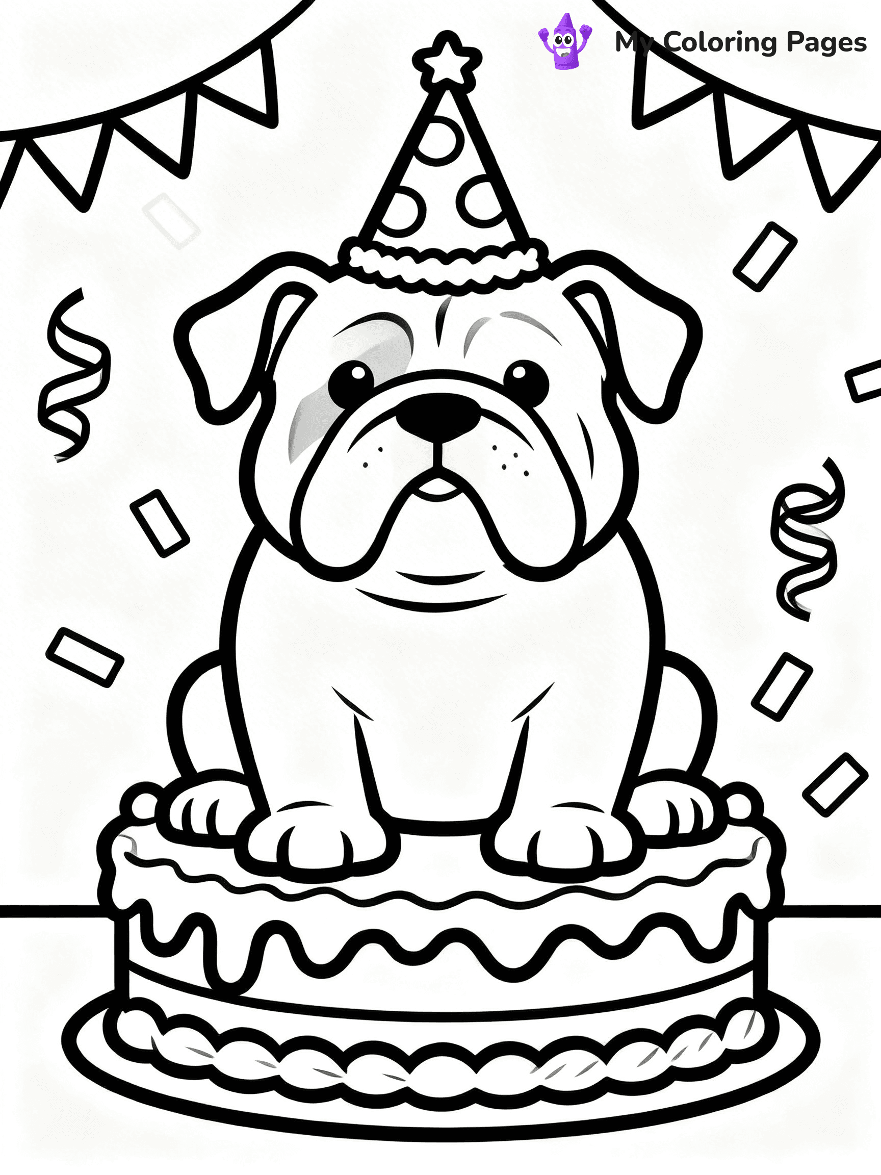 English Bulldog Coloring Pages - 1