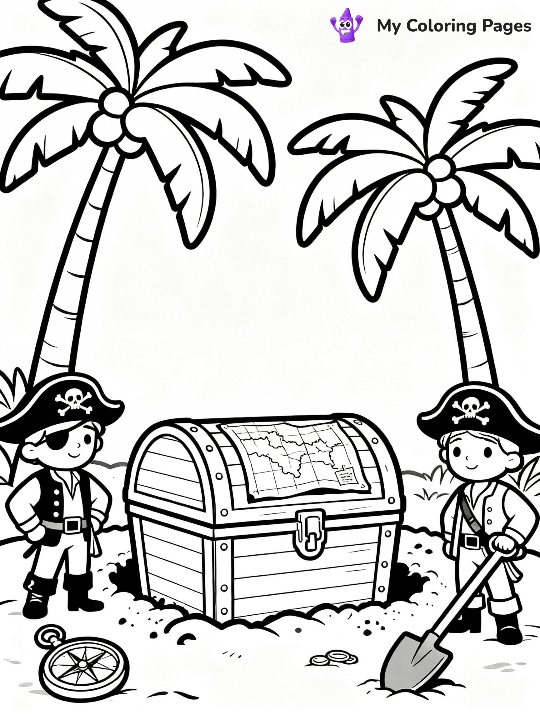 Treasure Map Coloring Pages - 34