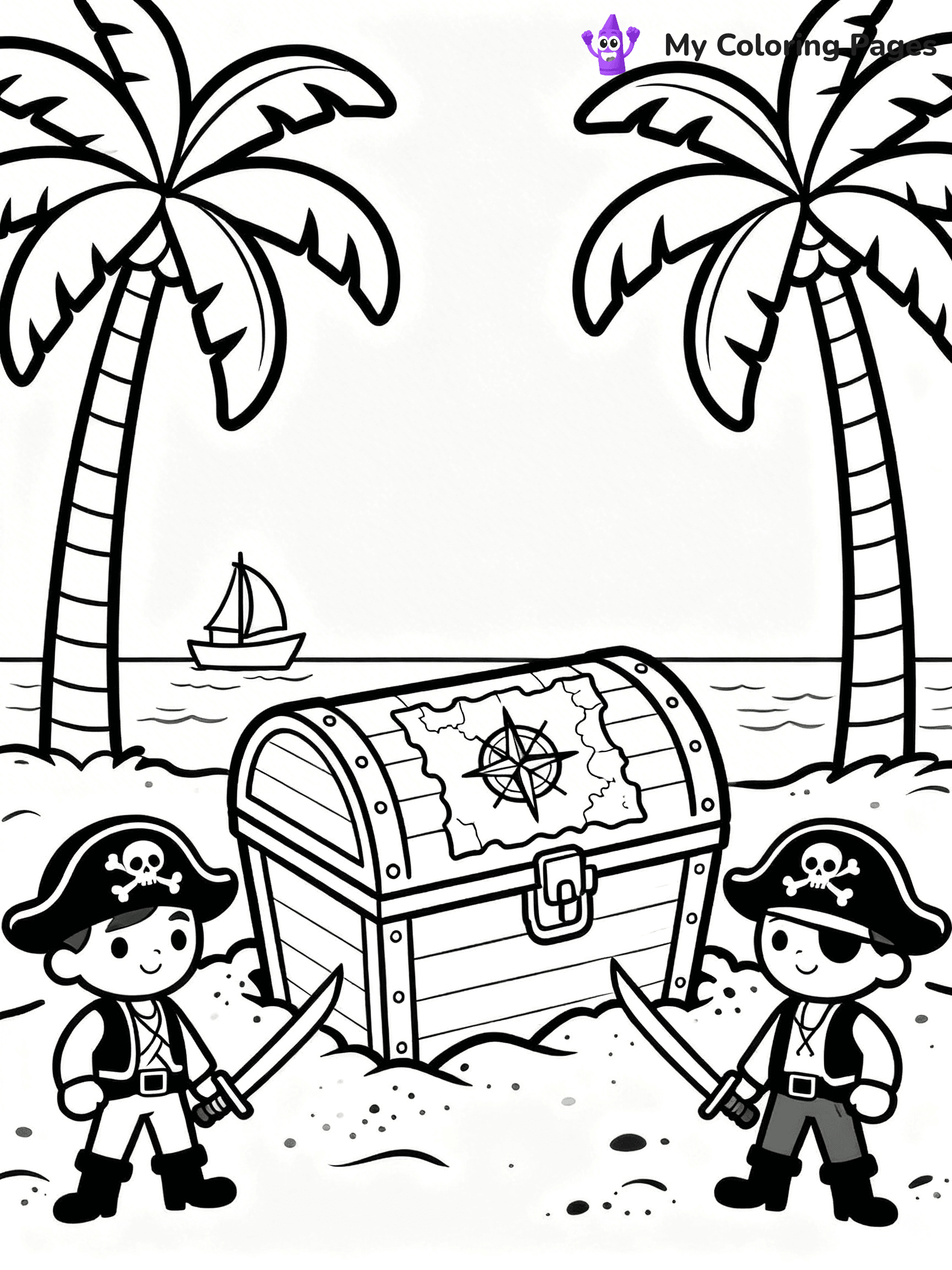 Treasure Map Coloring Pages - 30