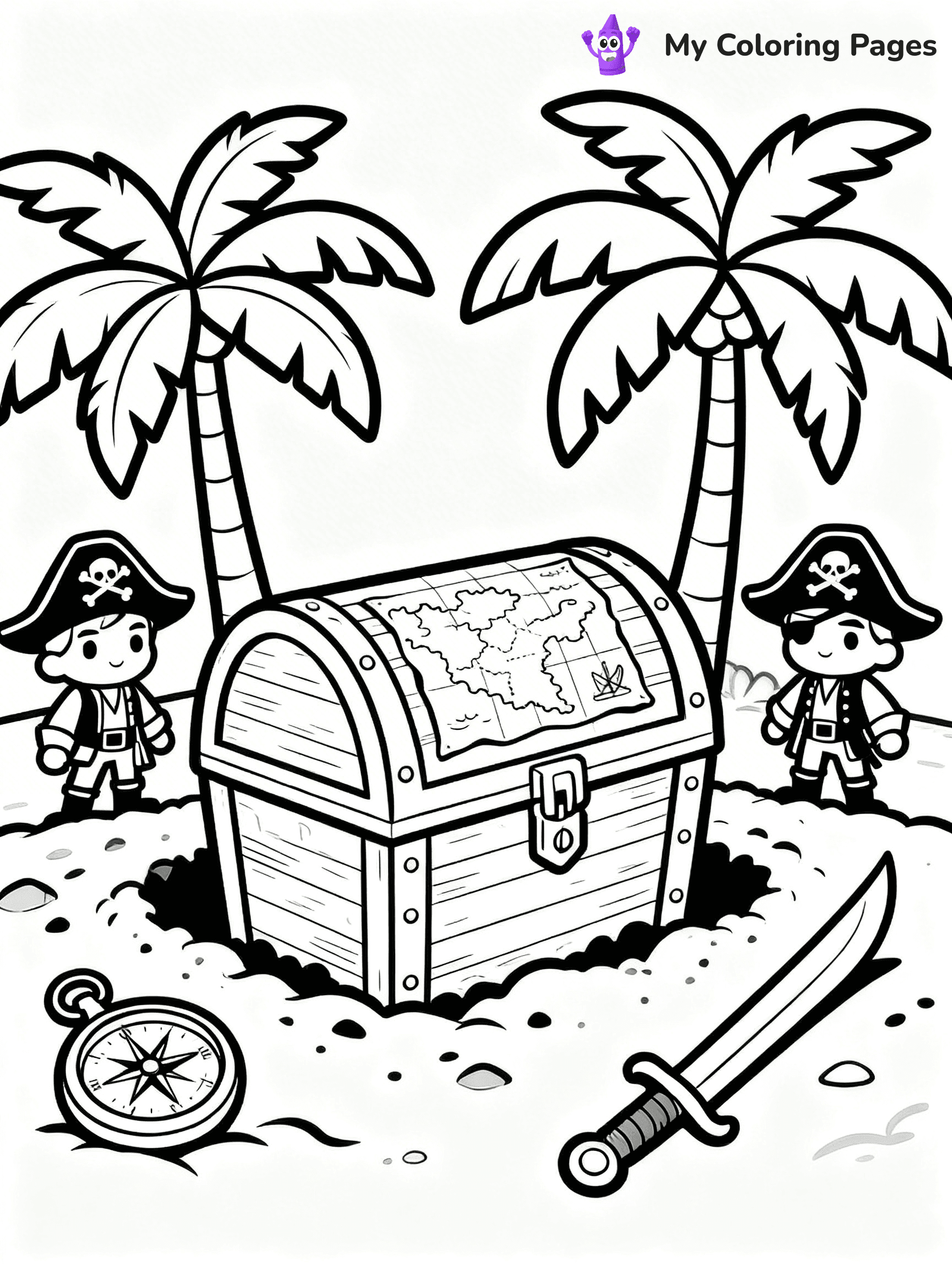 Treasure Map Coloring Pages - 29