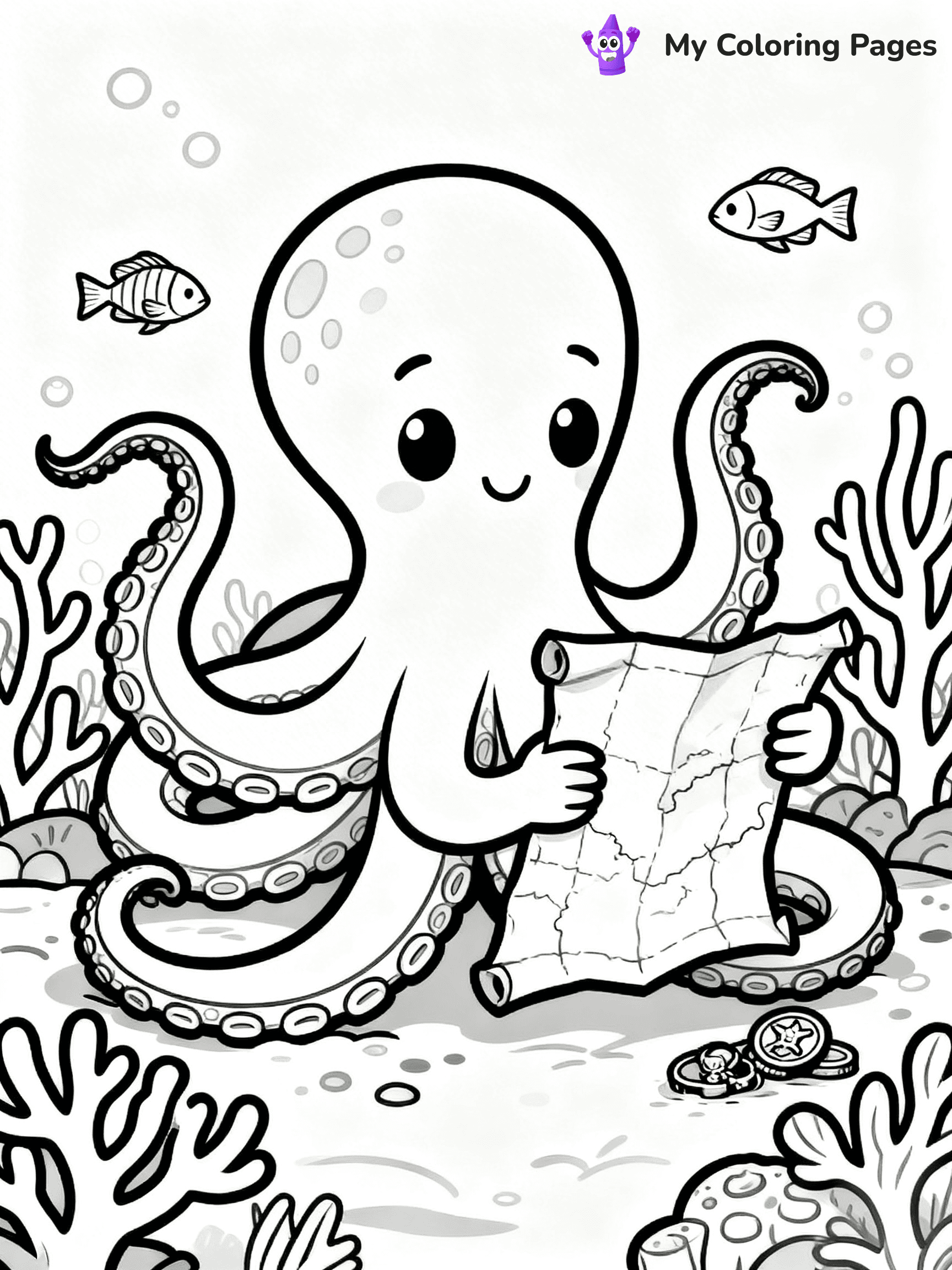 Treasure Map Coloring Pages - 14