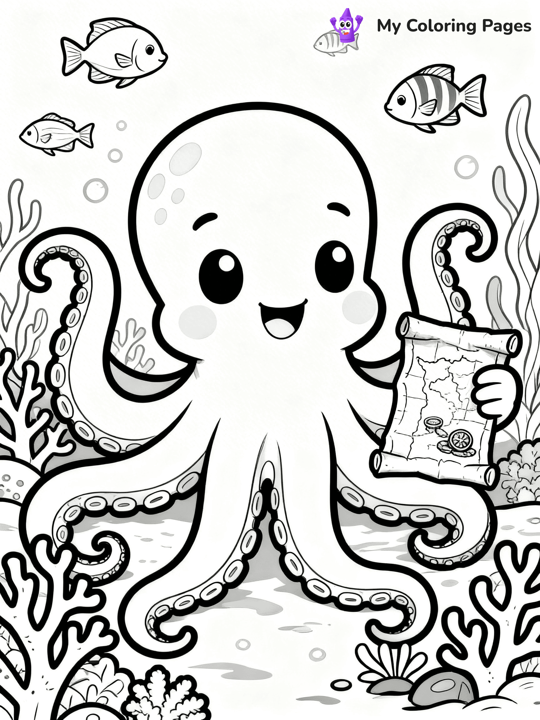 Treasure Map Coloring Pages - 12