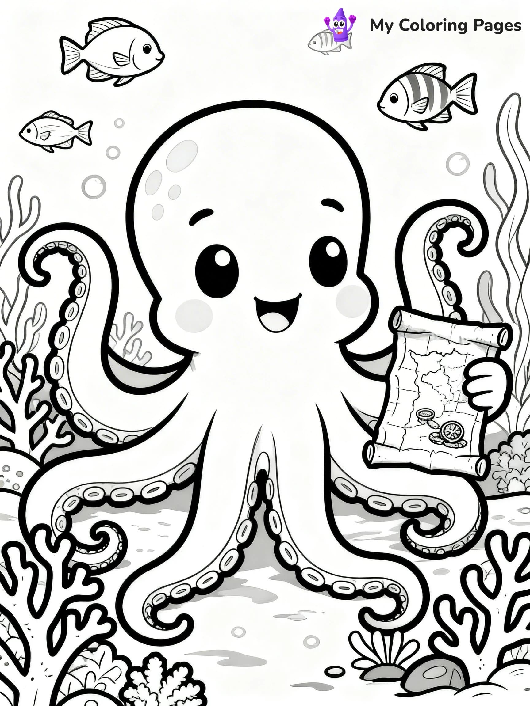 Treasure Map Coloring Pages - 12