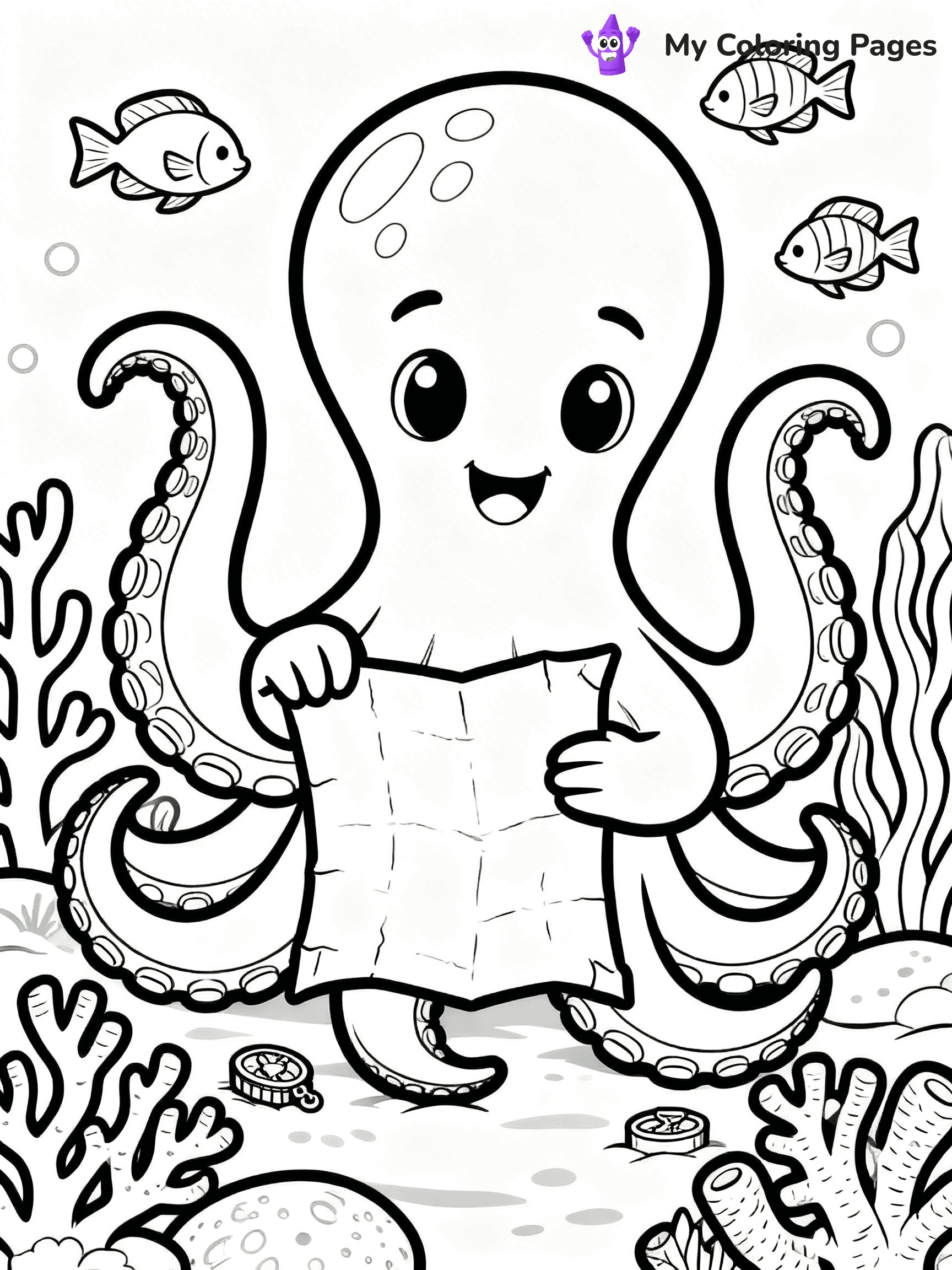 Treasure Map Coloring Pages - 9