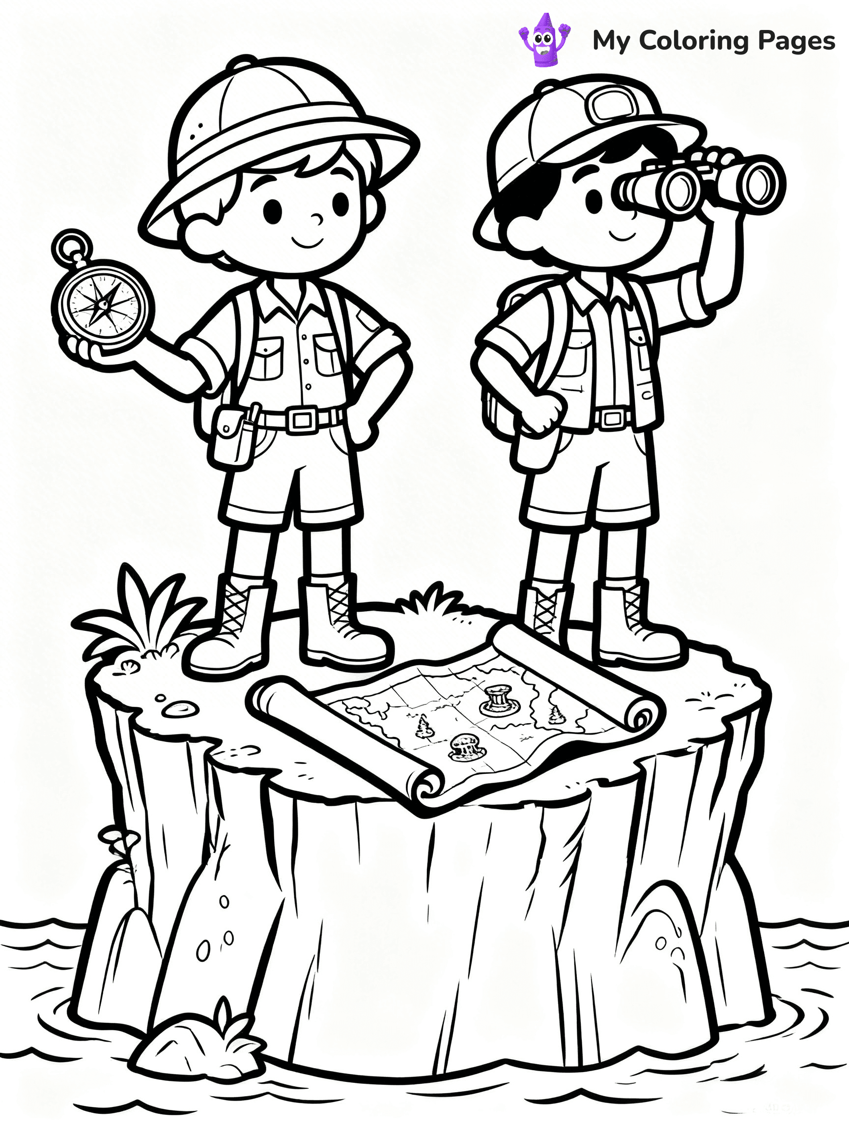 Treasure Map Coloring Pages - 7