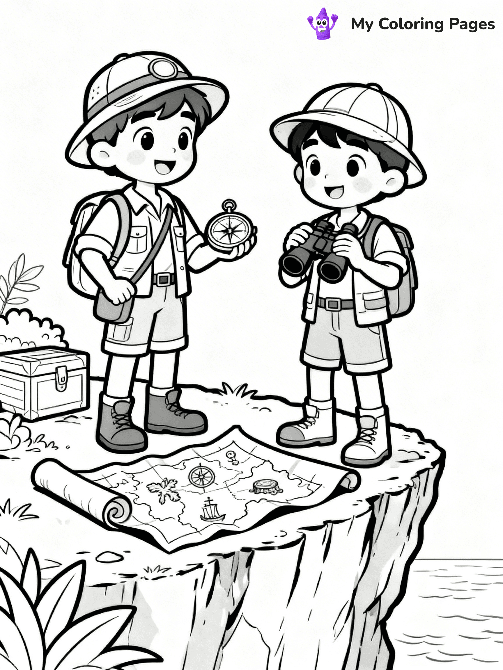 Treasure Map Coloring Pages - 6