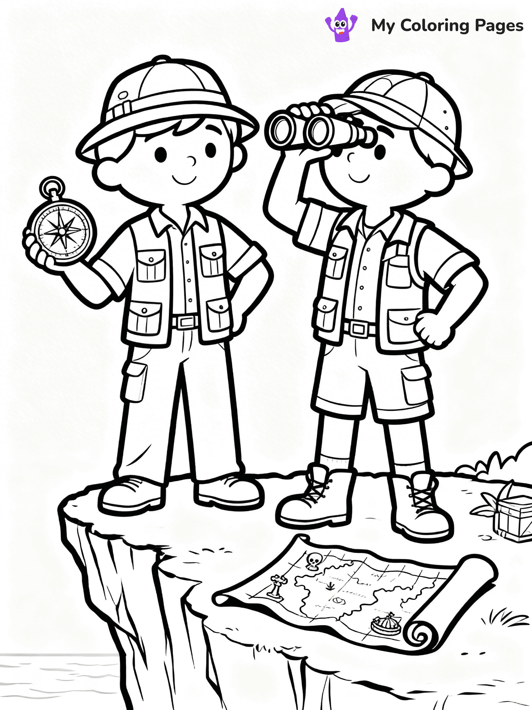 Treasure Map Coloring Pages - 5