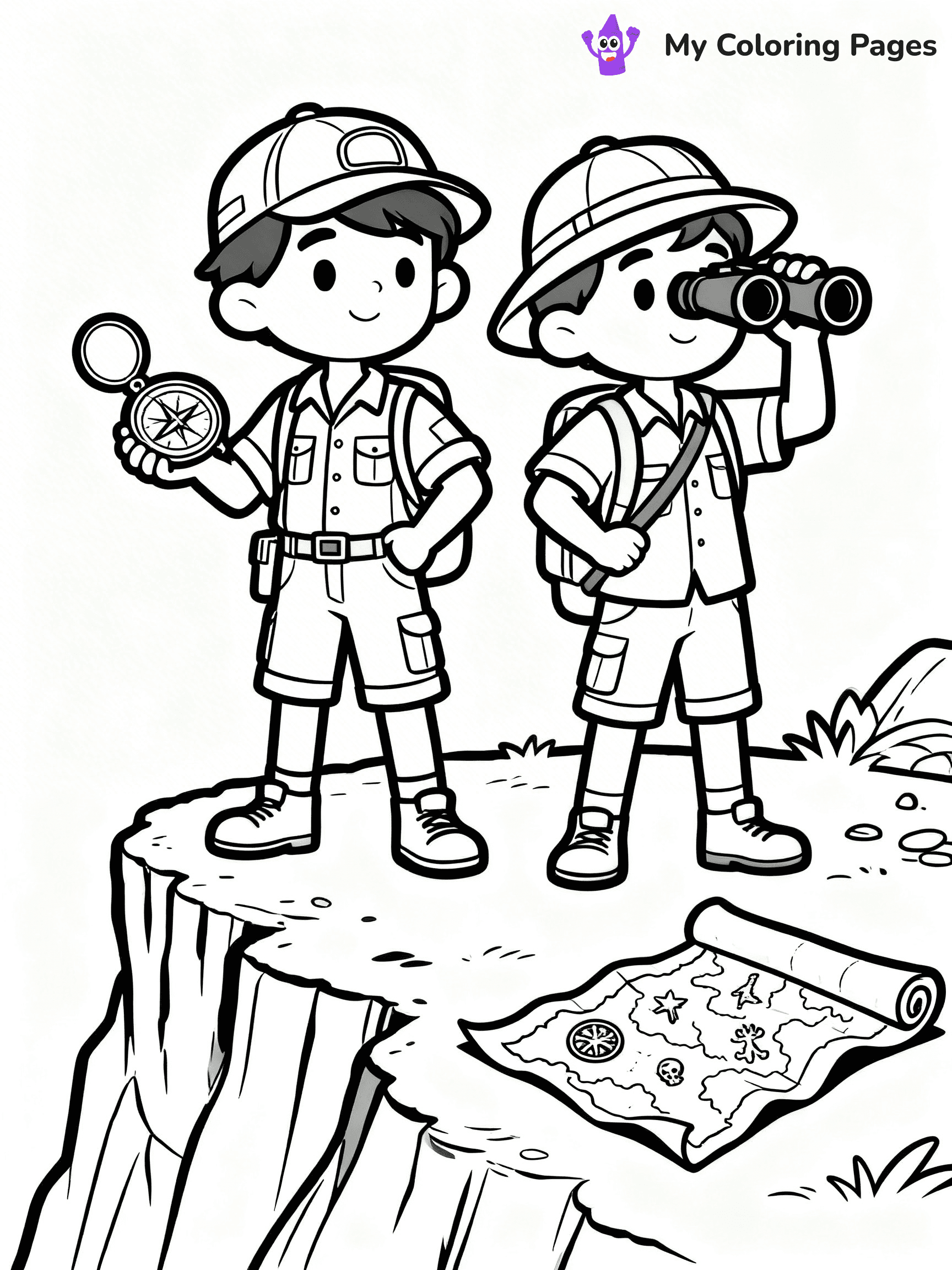 Treasure Map Coloring Pages - 3