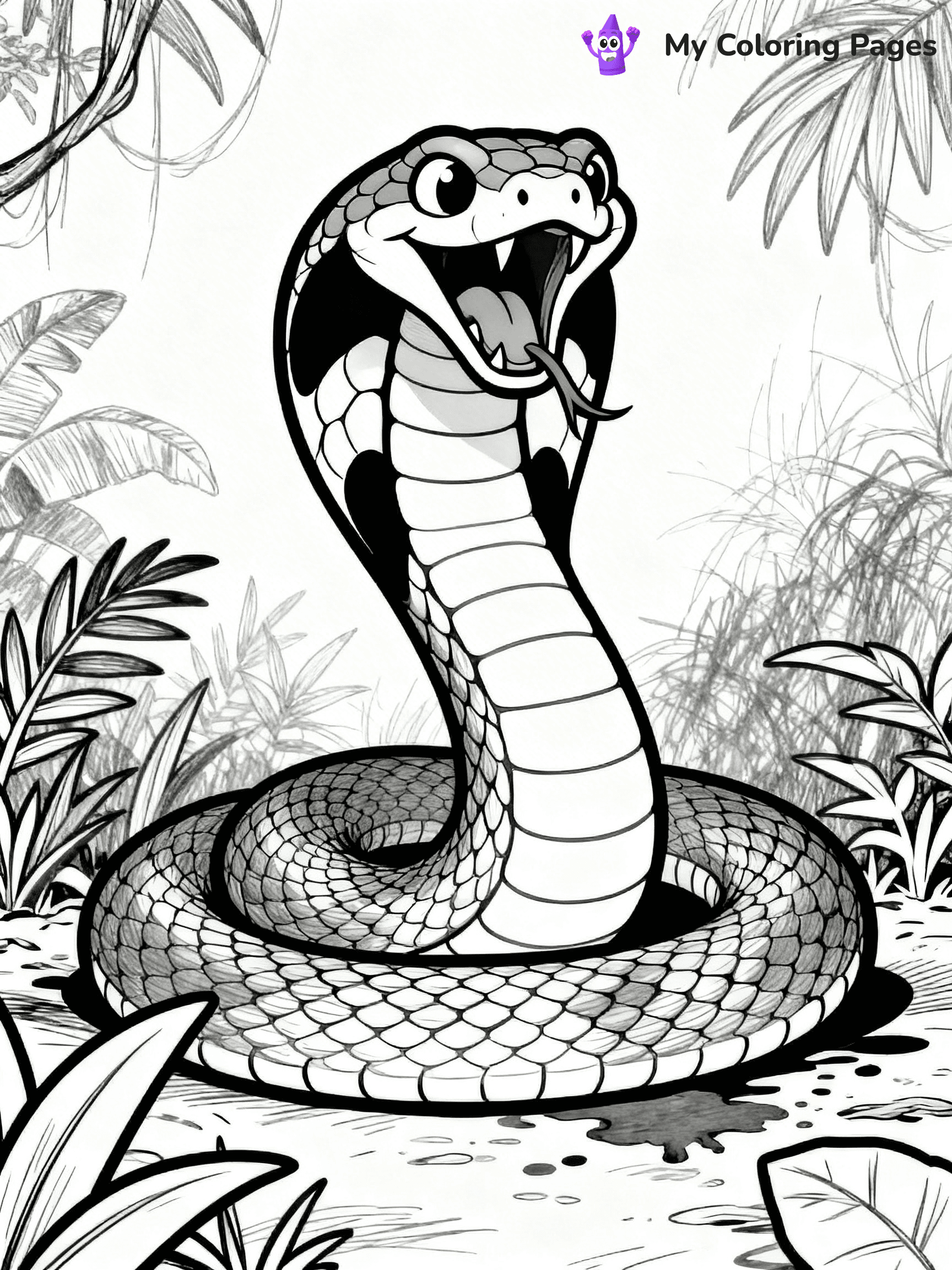 King Cobra Coloring Pages - 12