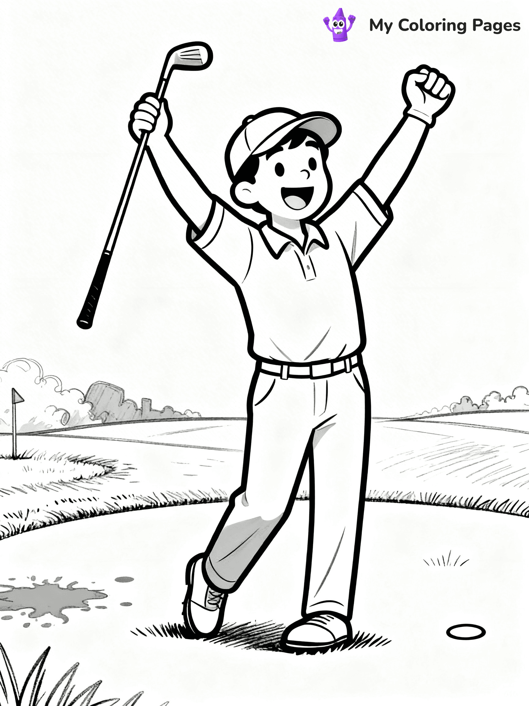 Golf Coloring Pages - 18
