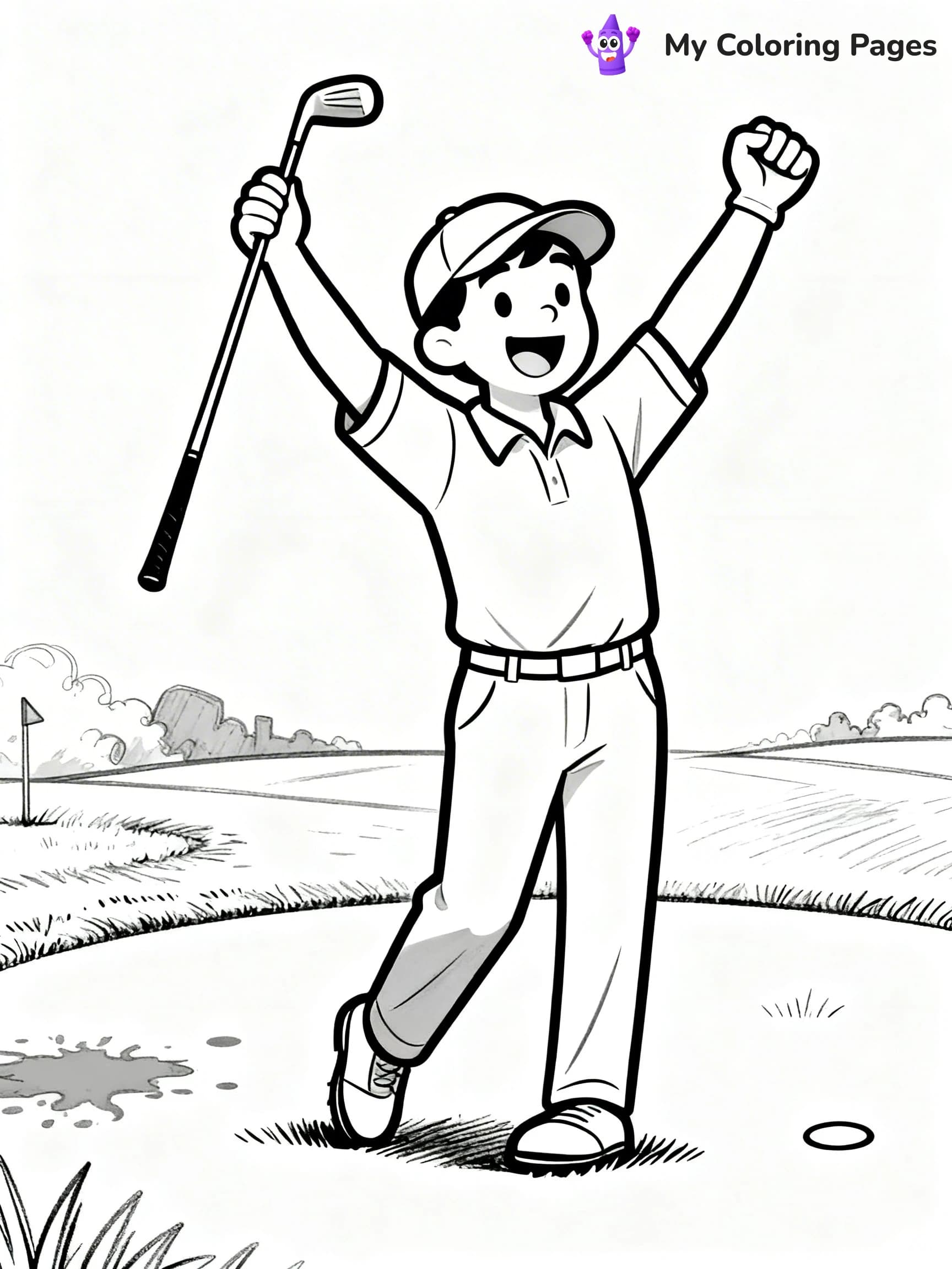 Golf Coloring Pages - 18