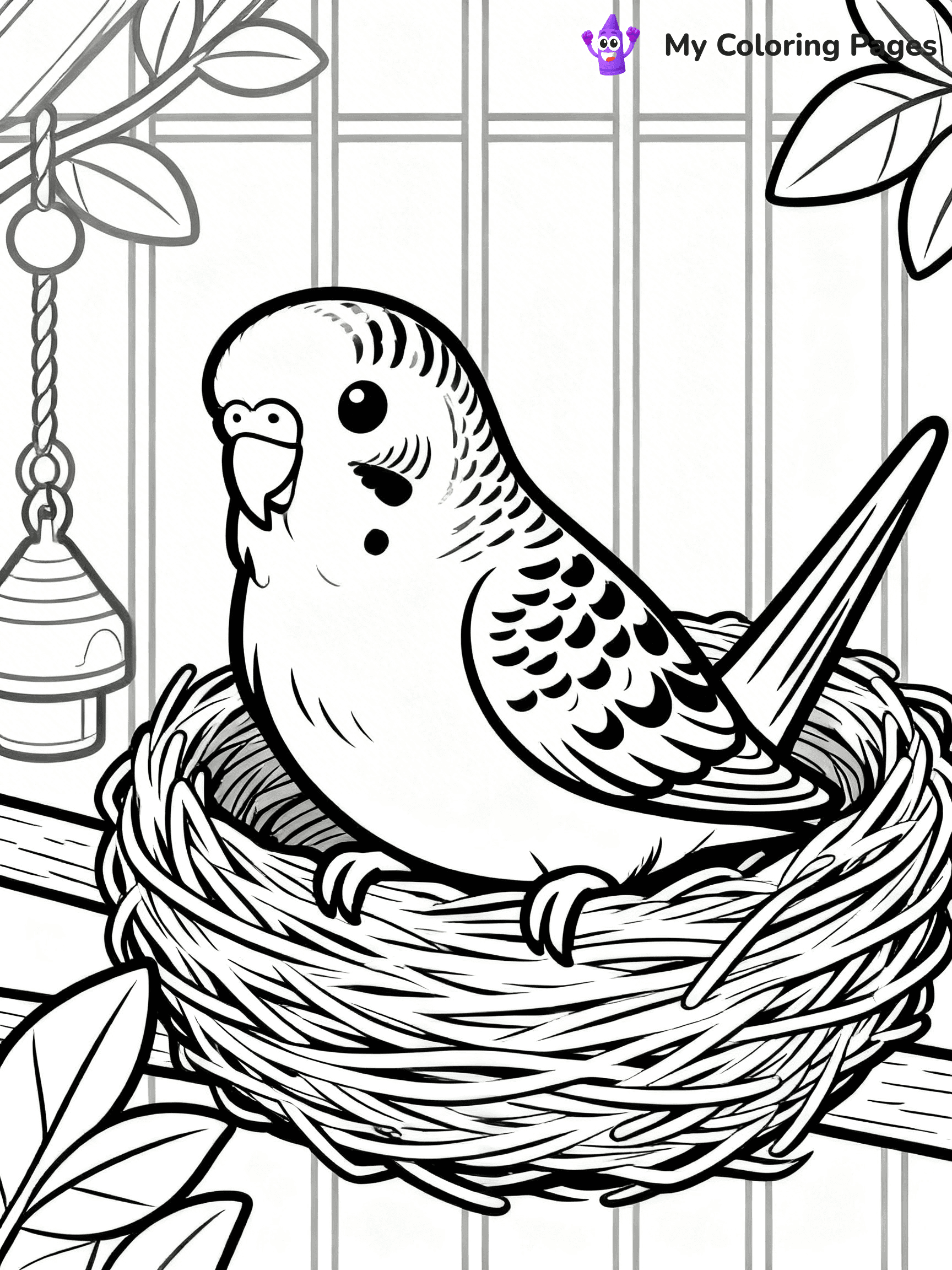 Budgie Coloring Pages - 11