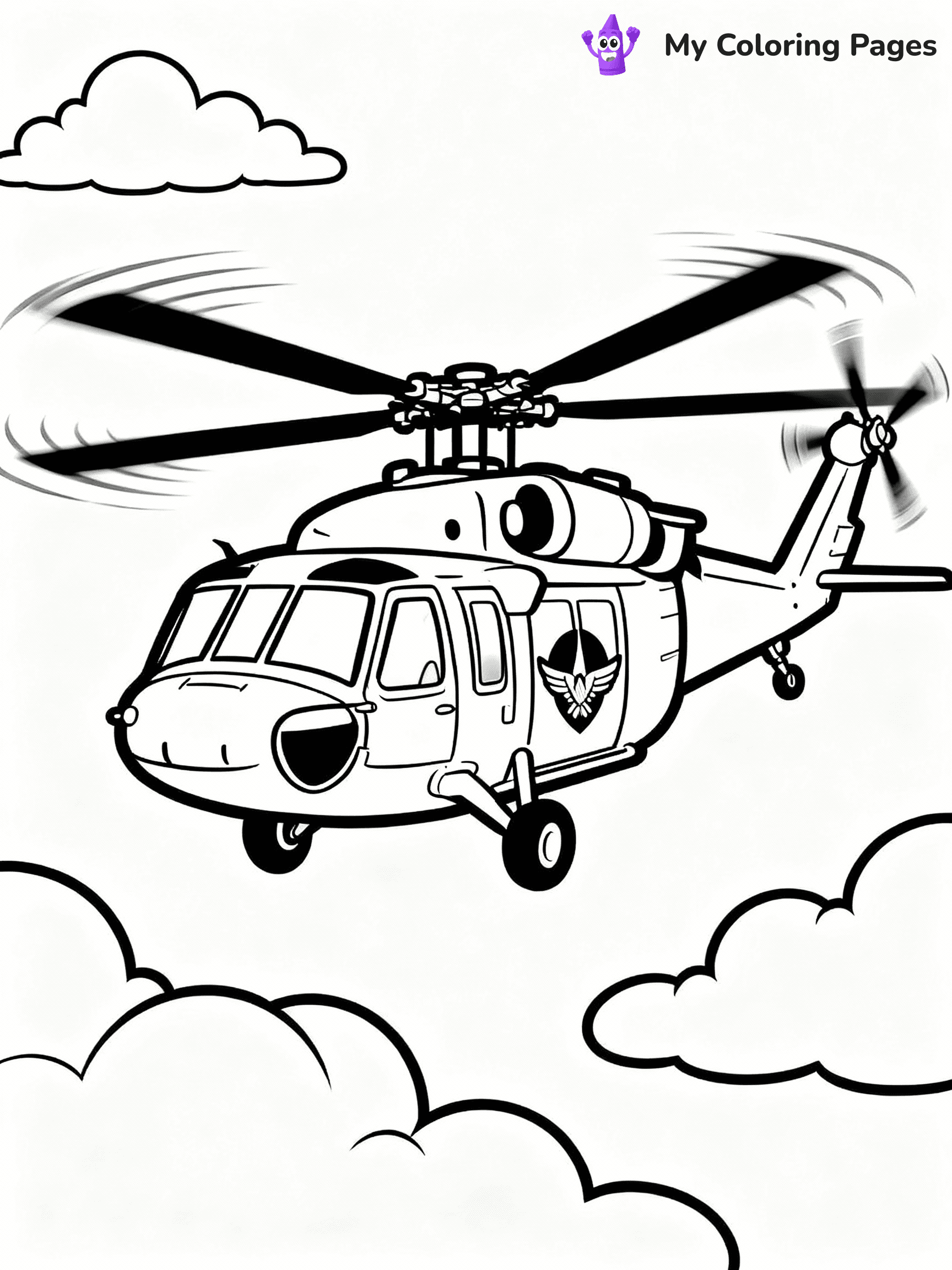 Helicopter Coloring Pages - 43