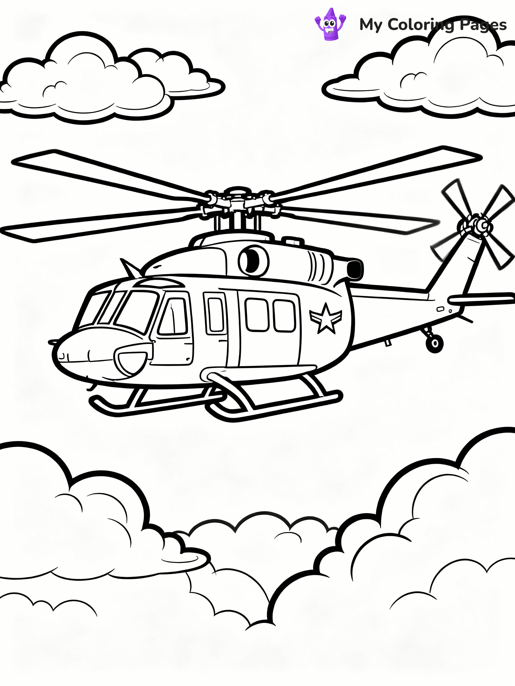 Helicopter Coloring Pages - 42