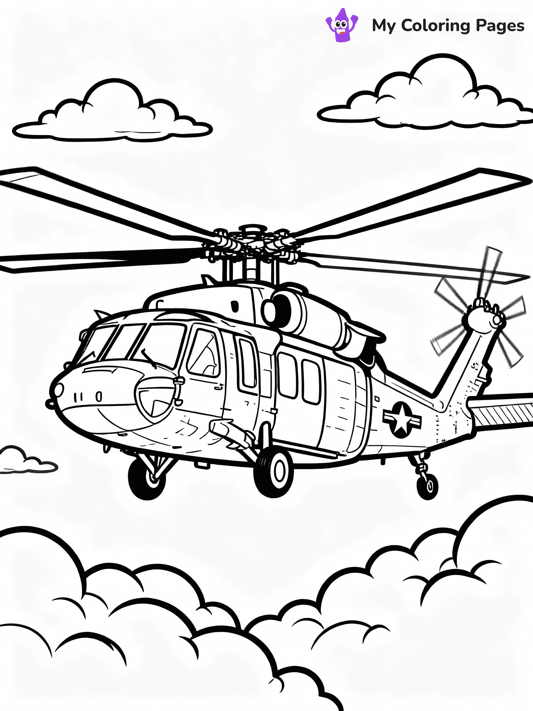 Helicopter Coloring Pages - 41