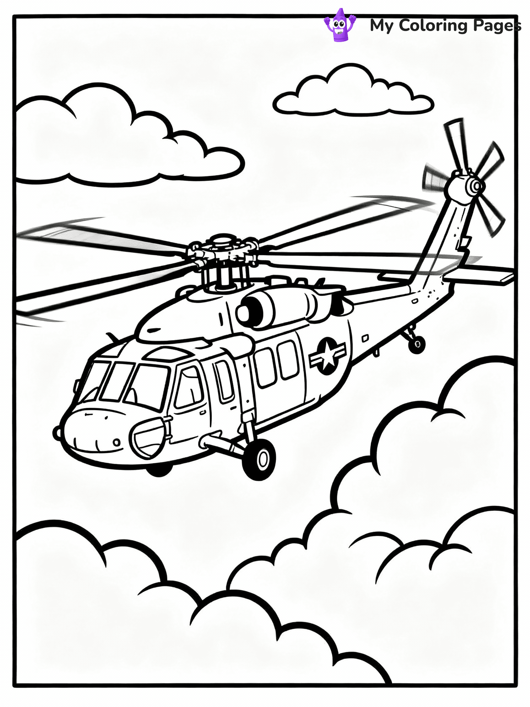 Helicopter Coloring Pages - 40