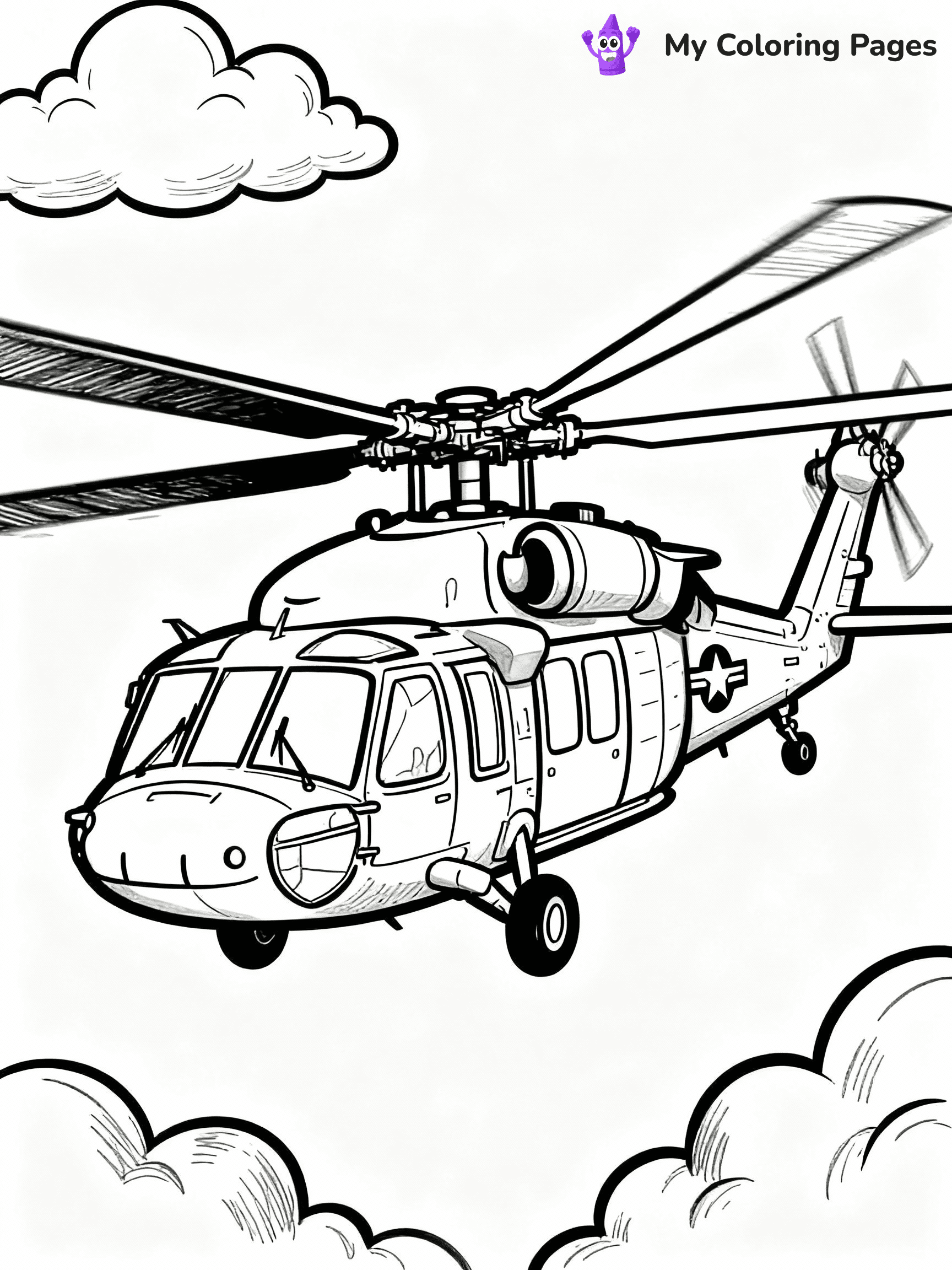 Helicopter Coloring Pages - 38