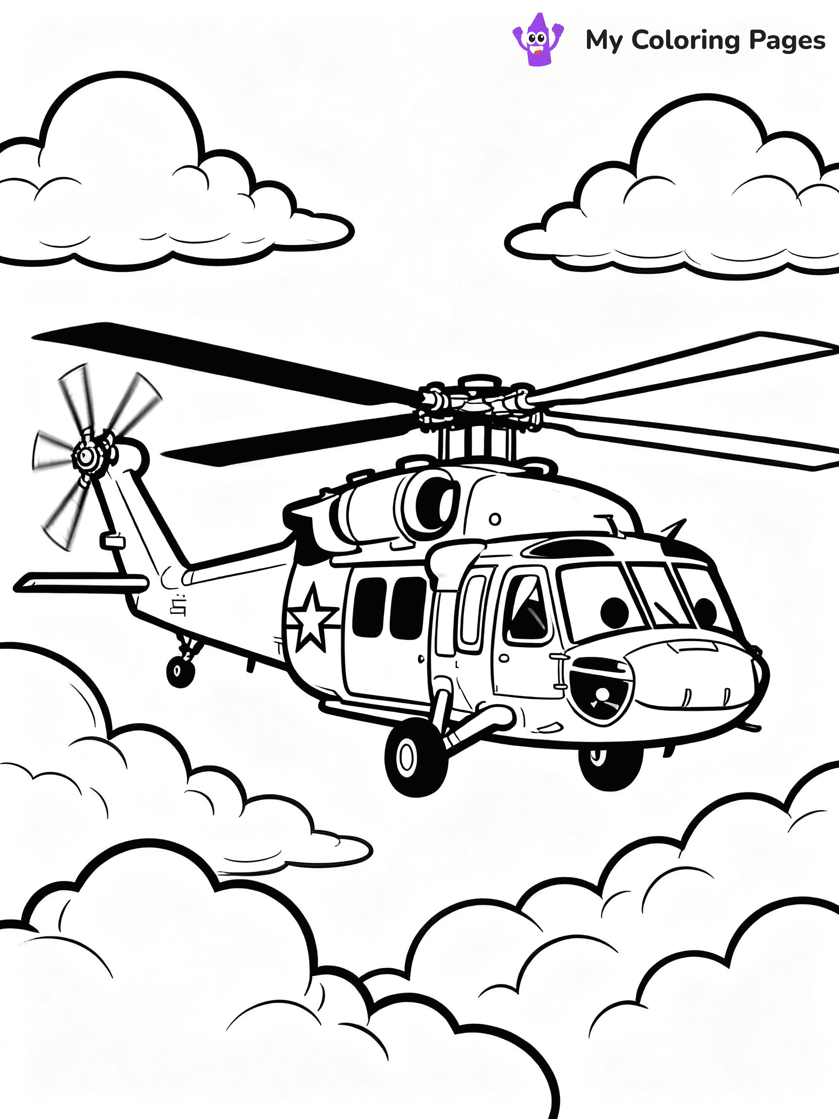 Helicopter Coloring Pages - 37