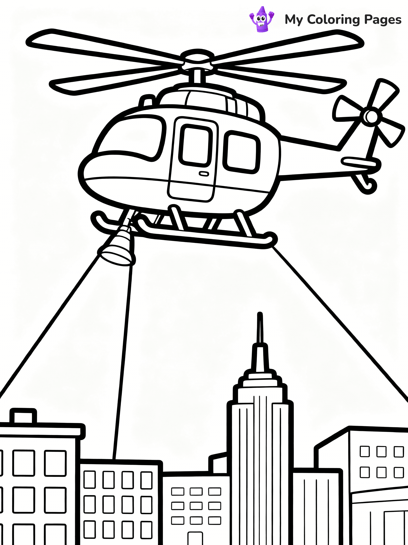 Helicopter Coloring Pages - 36