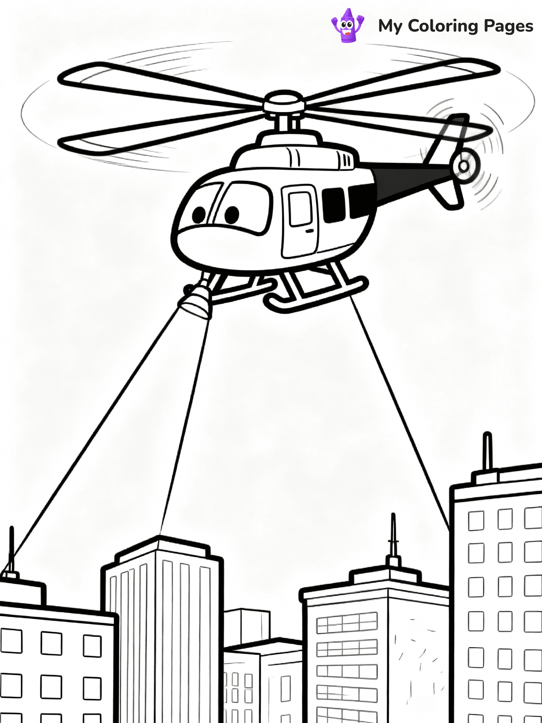 Helicopter Coloring Pages - 34