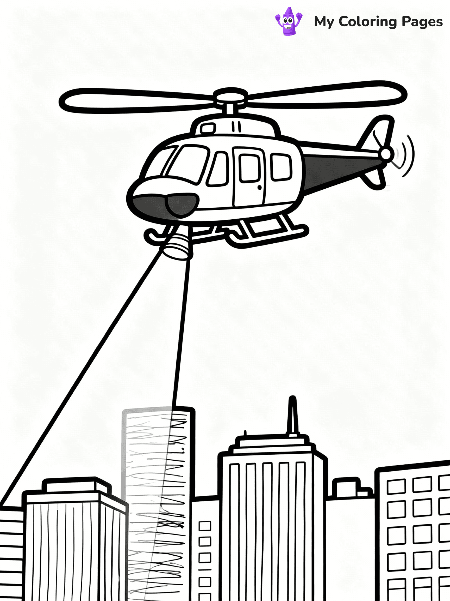 Helicopter Coloring Pages - 32