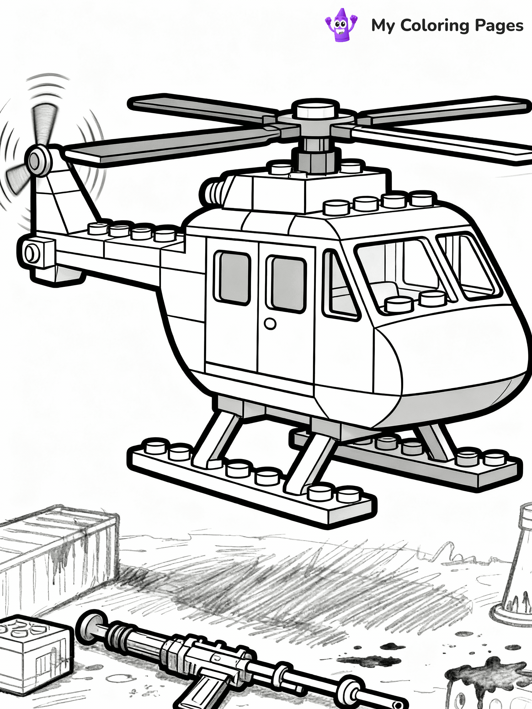 Helicopter Coloring Pages - 27