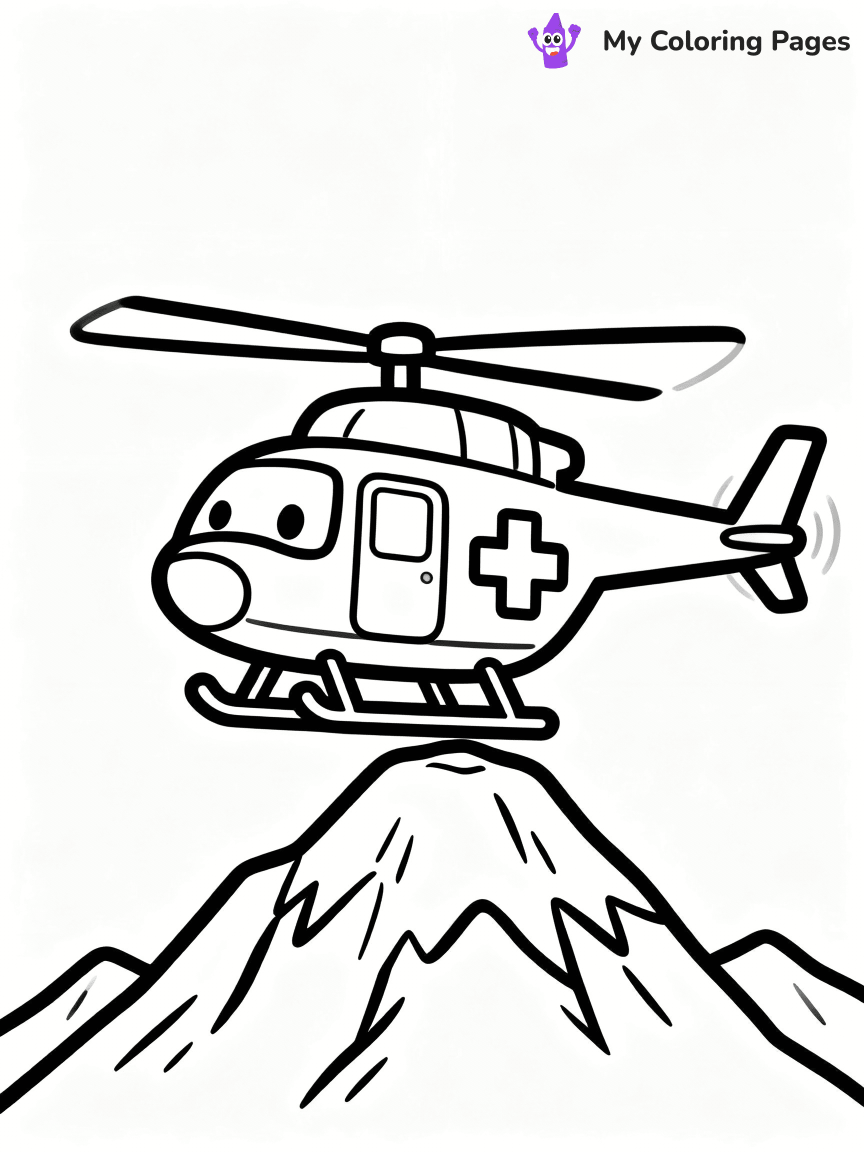 Helicopter Coloring Pages - 24