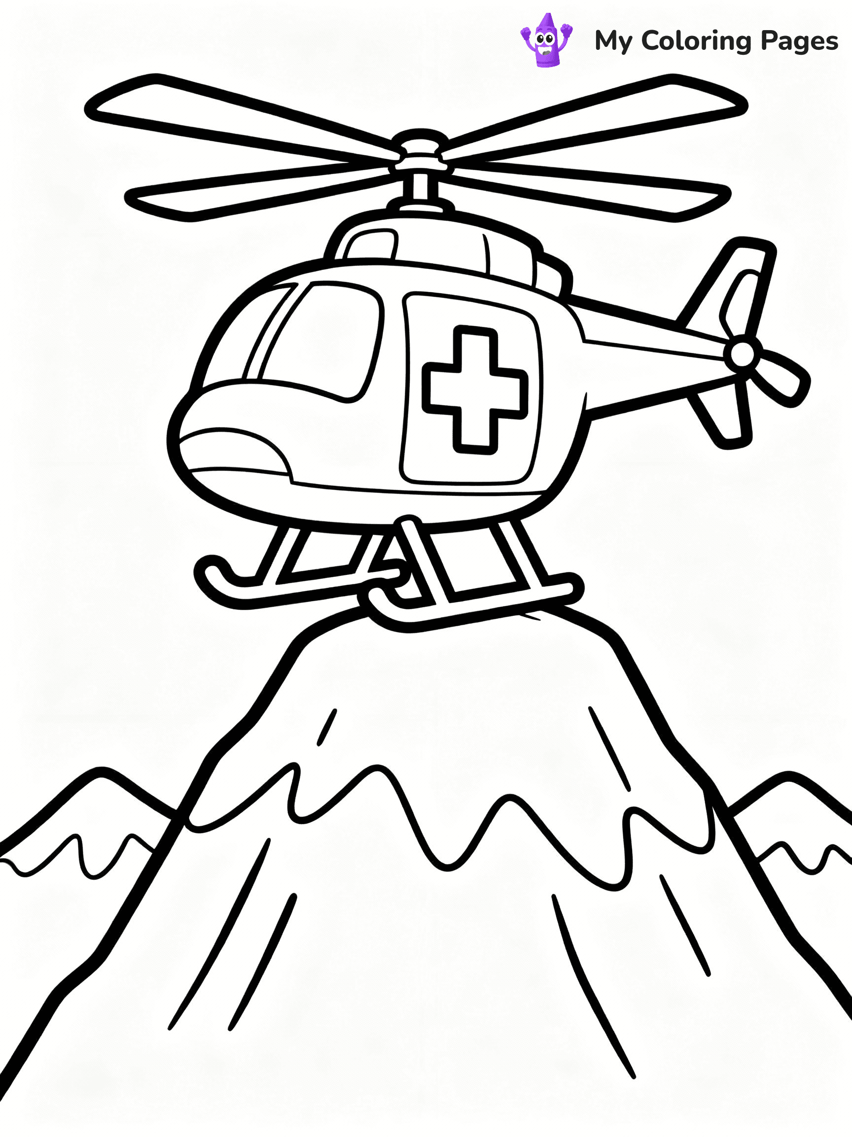 Helicopter Coloring Pages - 22