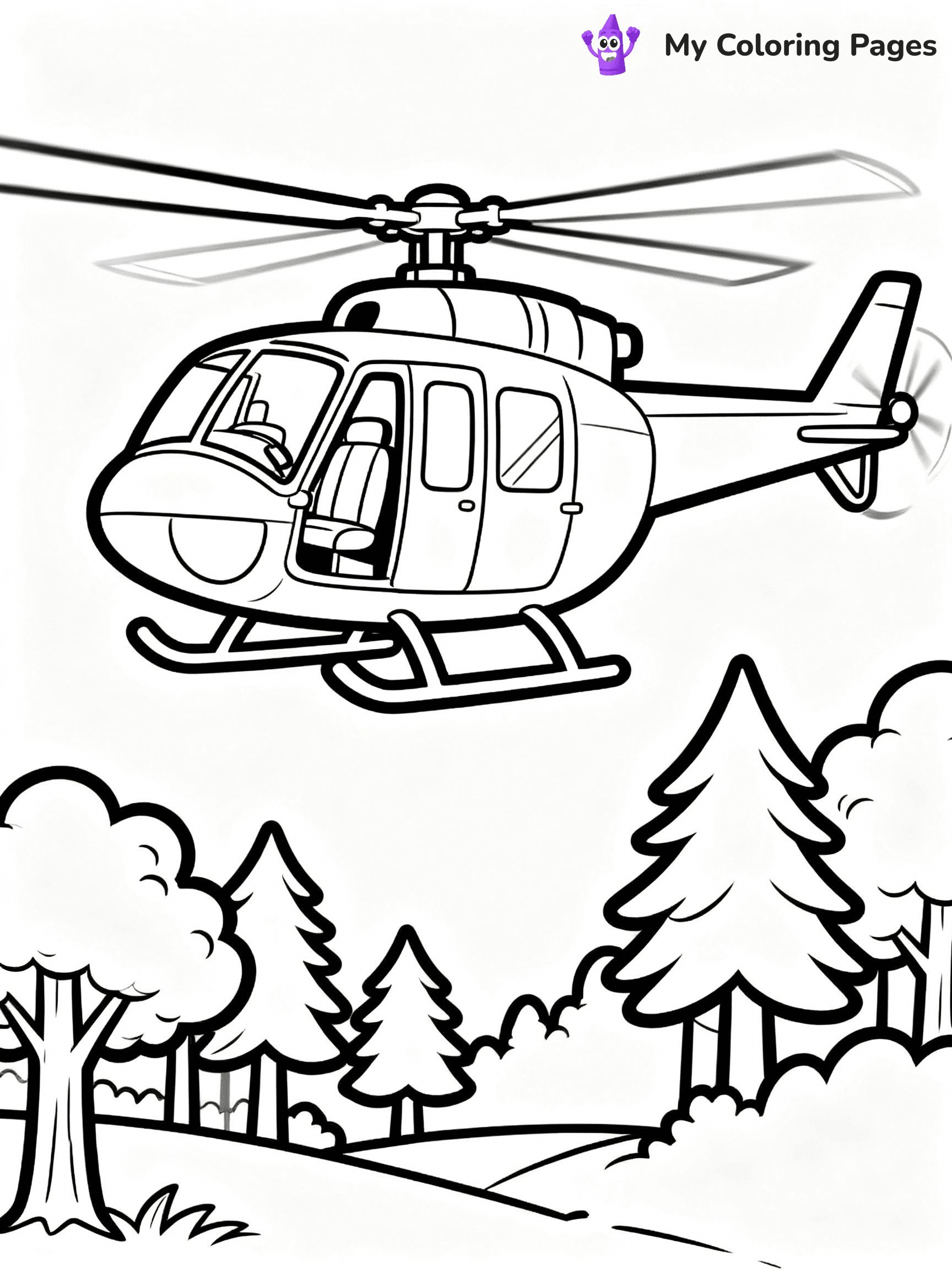 Helicopter Coloring Pages - 16