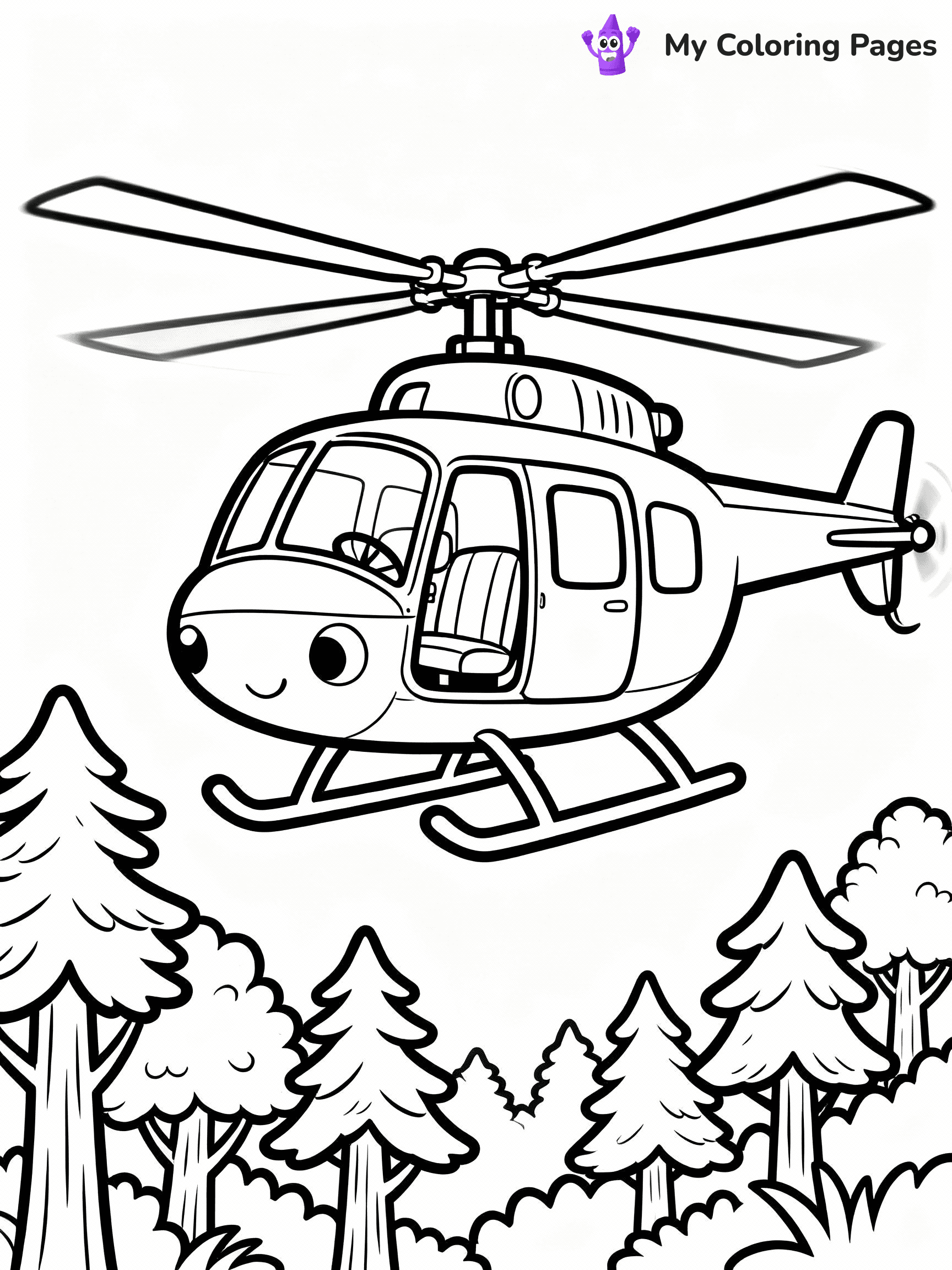 Helicopter Coloring Pages - 13