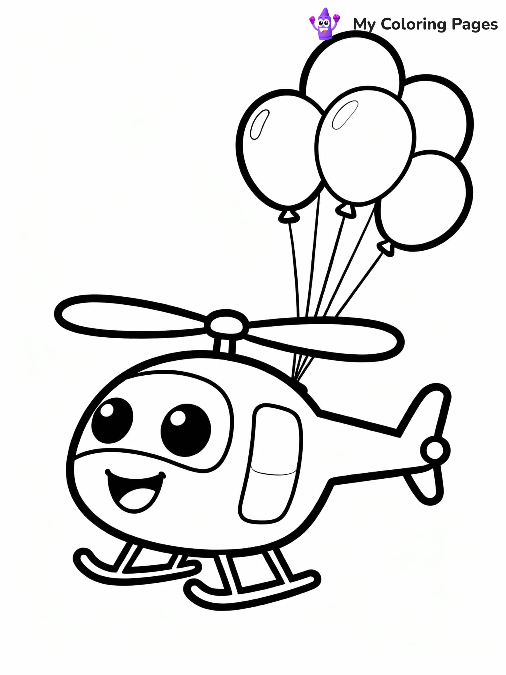 Helicopter Coloring Pages - 11