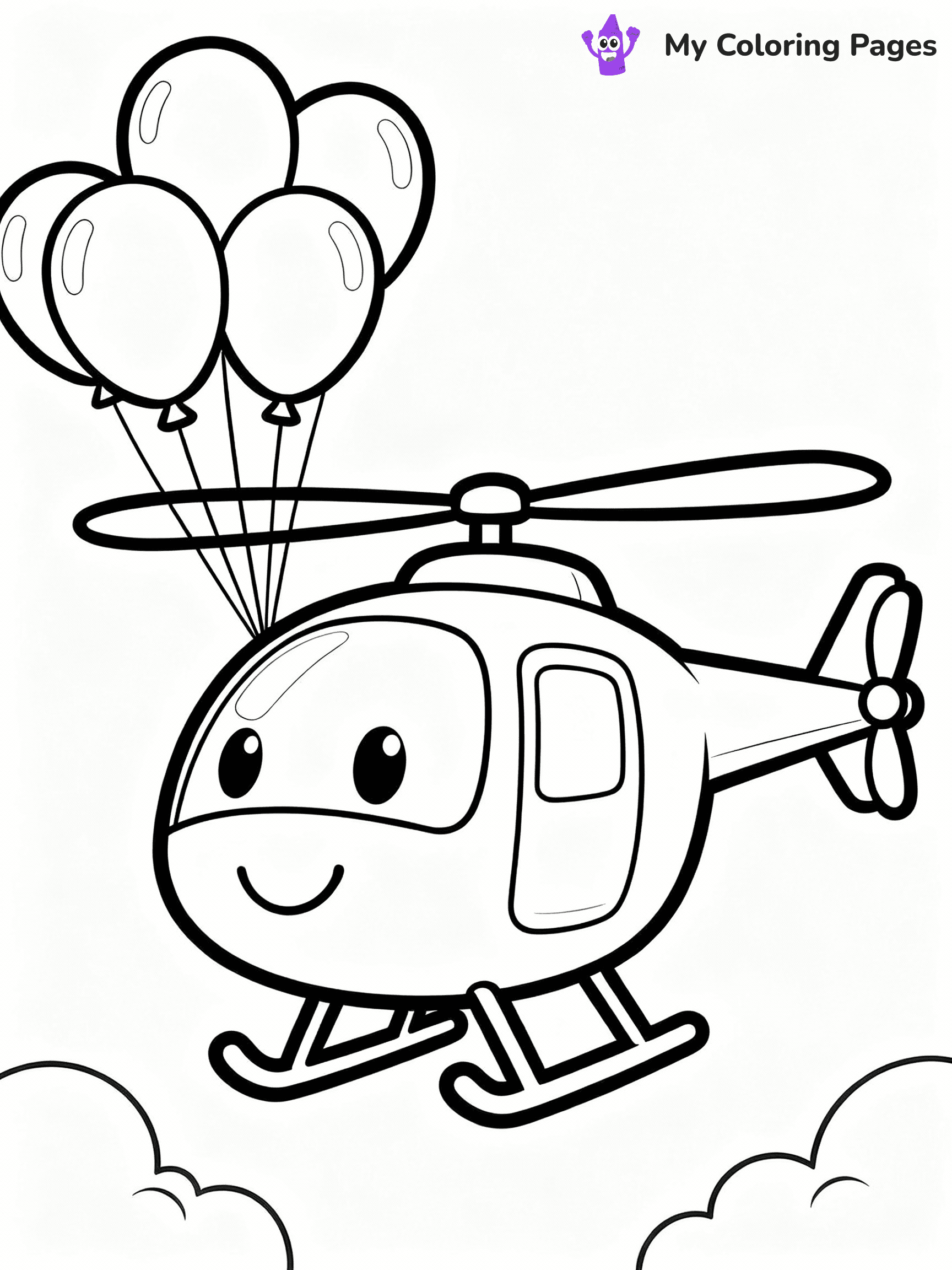 Helicopter Coloring Pages - 10
