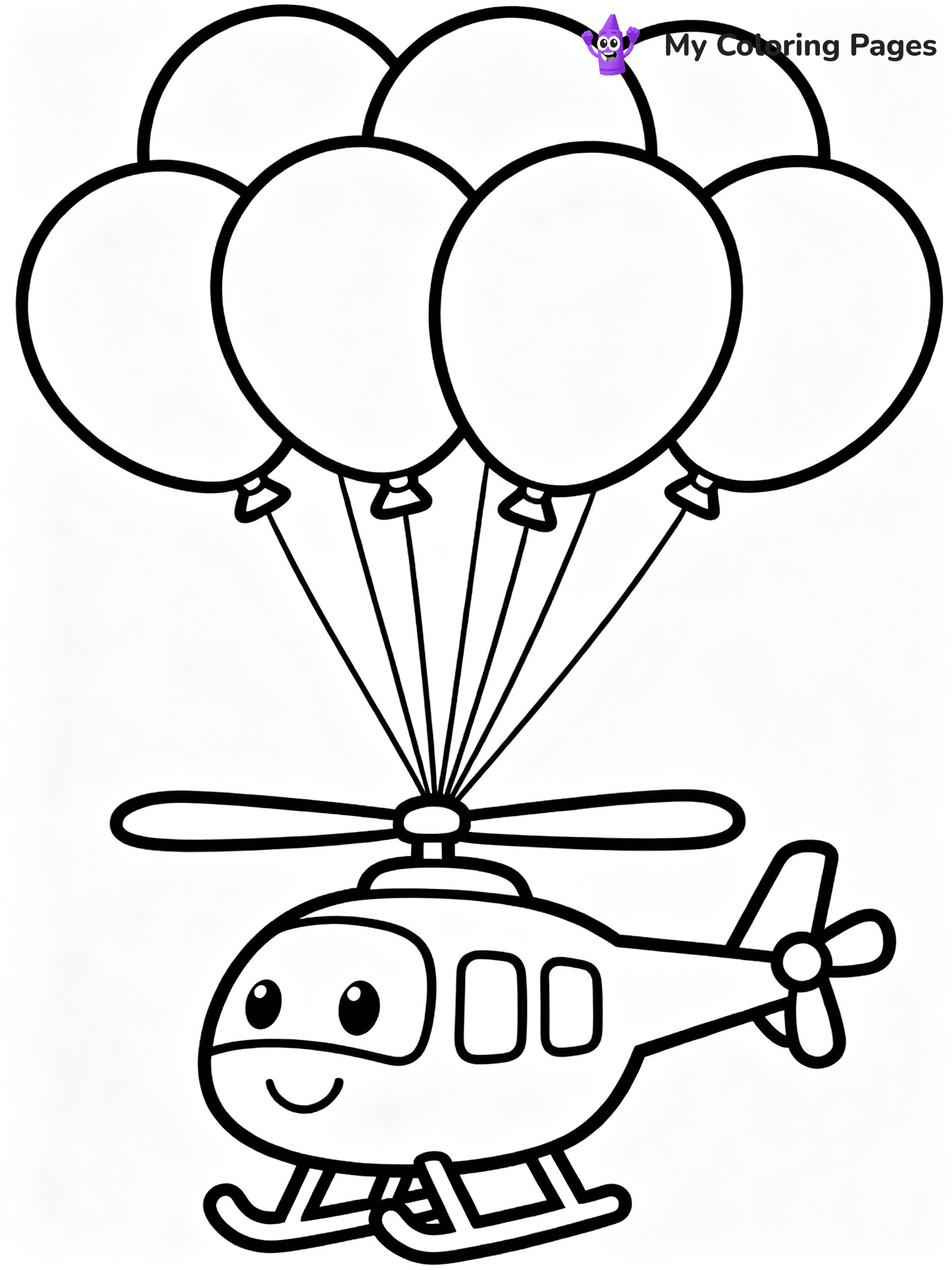 Helicopter Coloring Pages - 9