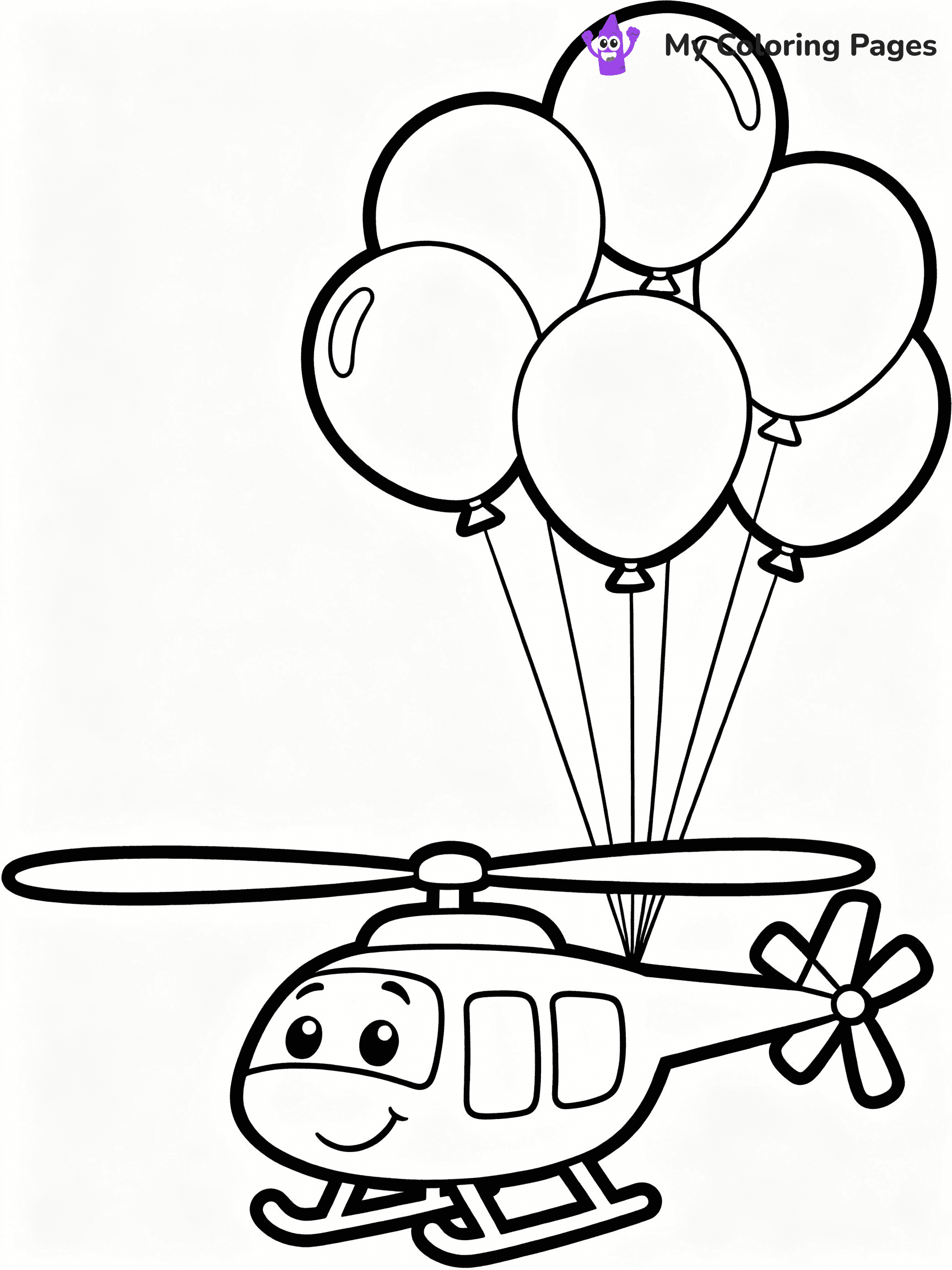 Helicopter Coloring Pages - 8