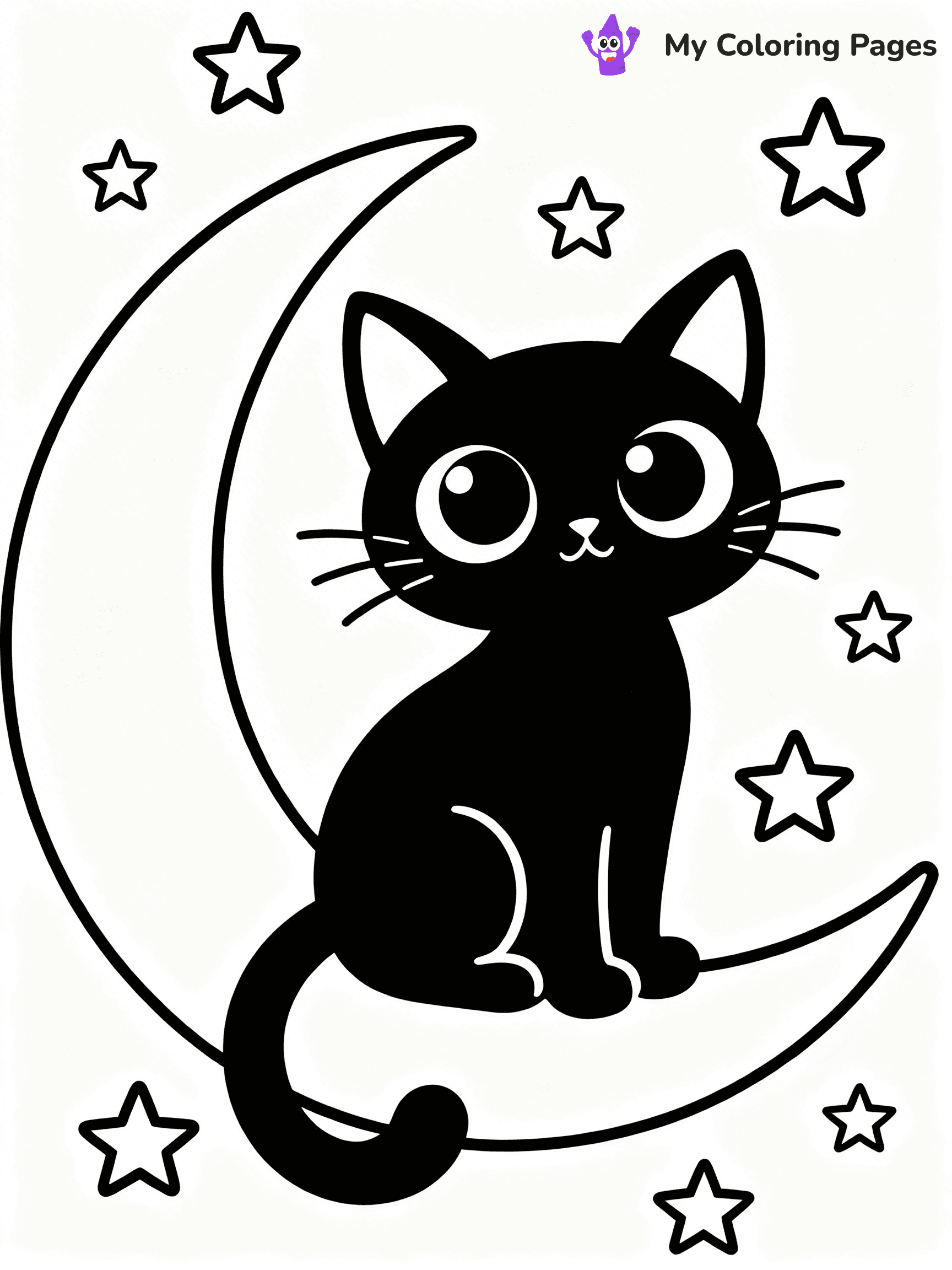 Black Cat Coloring Pages - 27