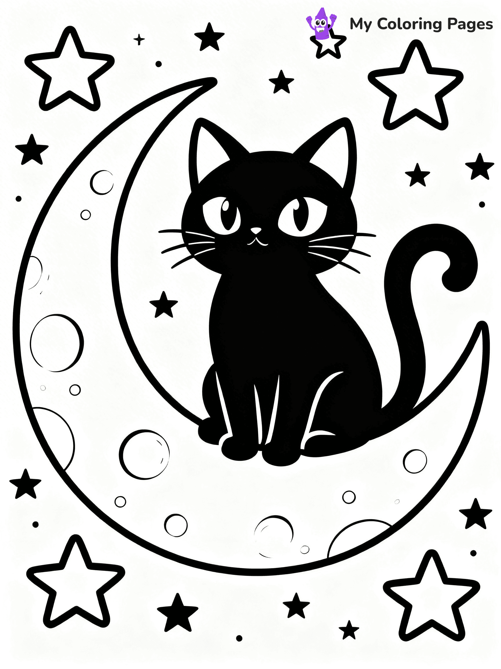 Black Cat Coloring Pages - 25