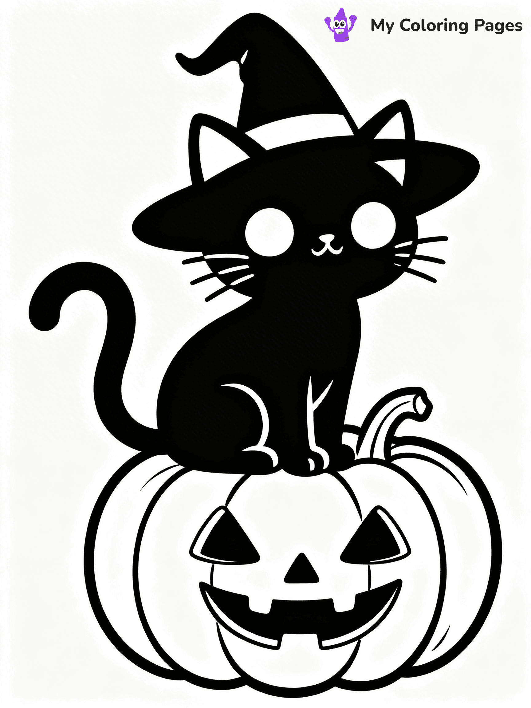 Black Cat Coloring Pages - 17