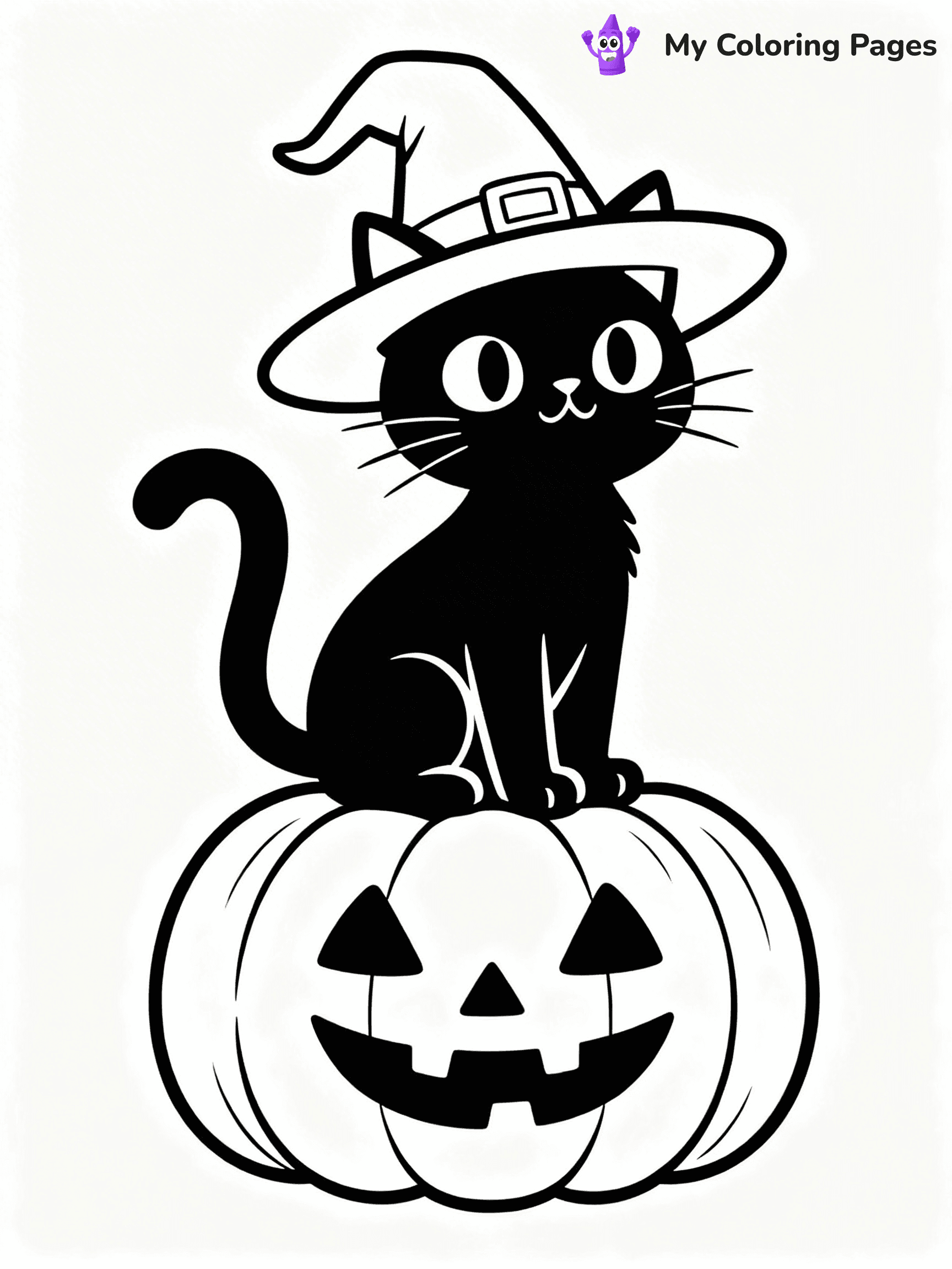Black Cat Coloring Pages - 15