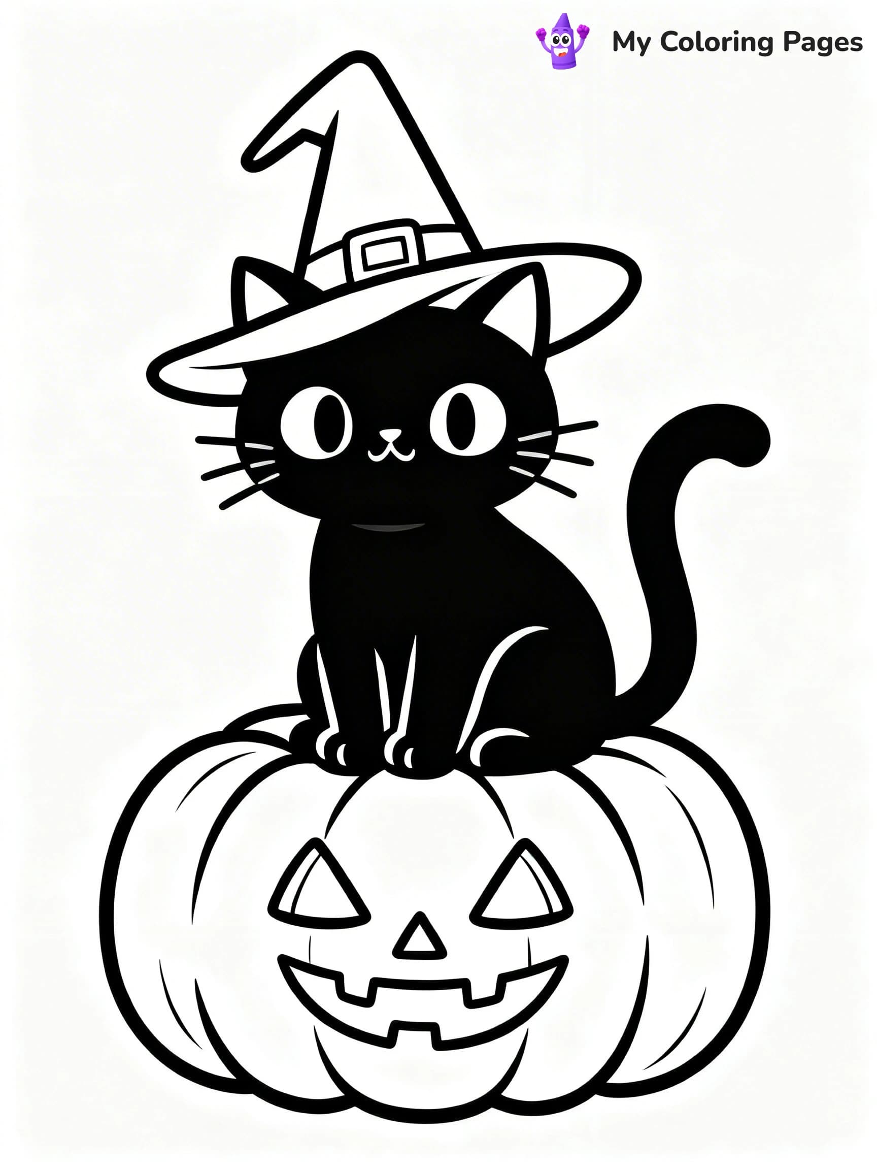 Black Cat Coloring Pages - 13