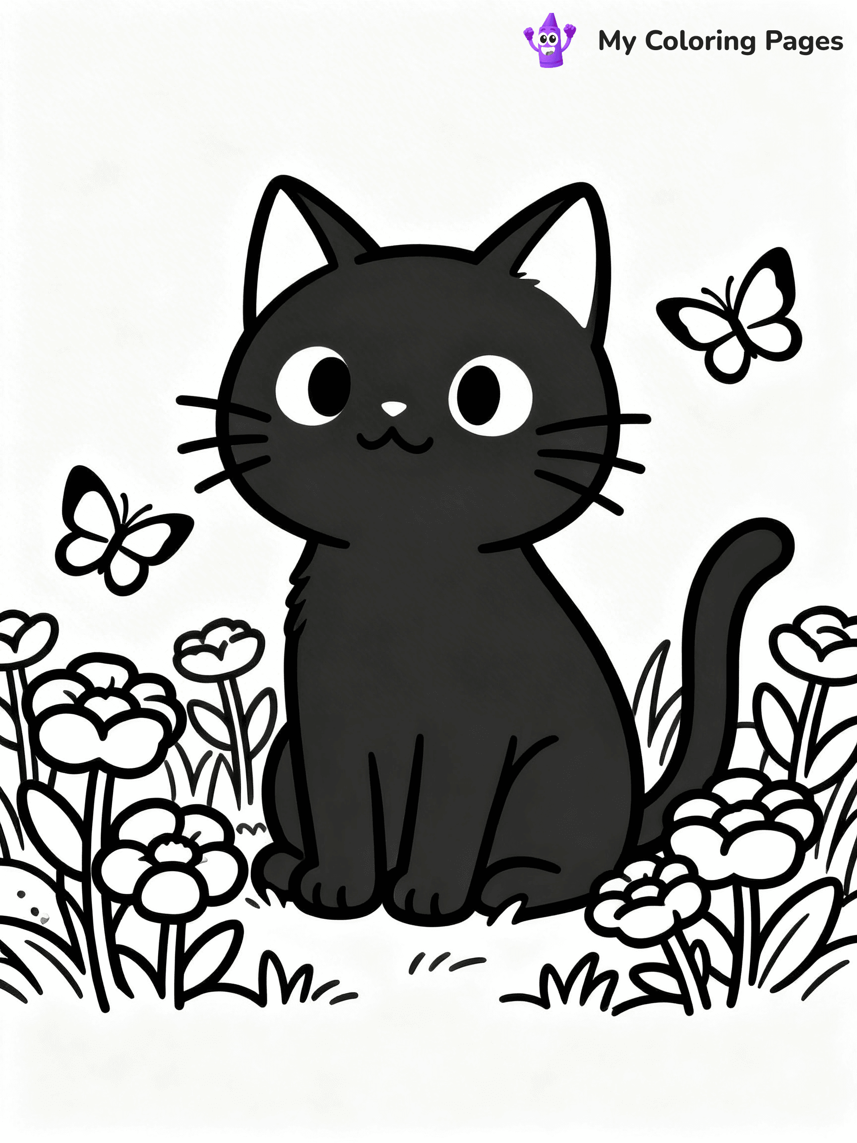 Black Cat Coloring Pages - 6