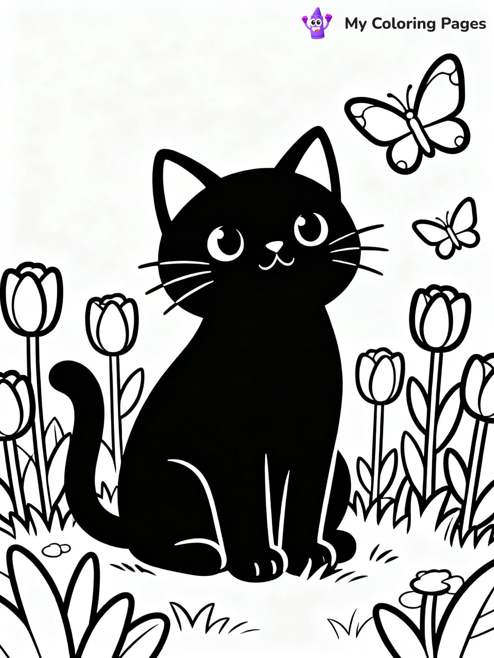 Black Cat Coloring Pages - 5