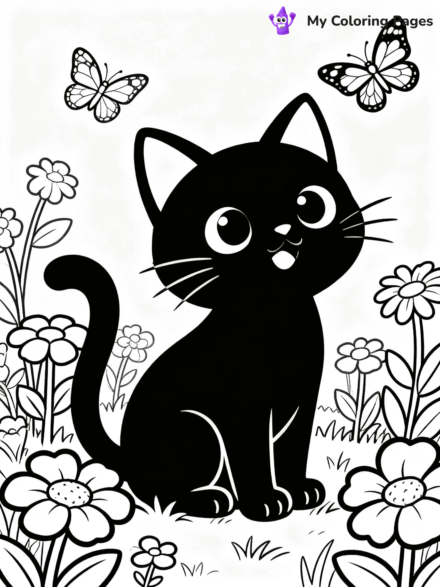 Black Cat Coloring Pages - 3
