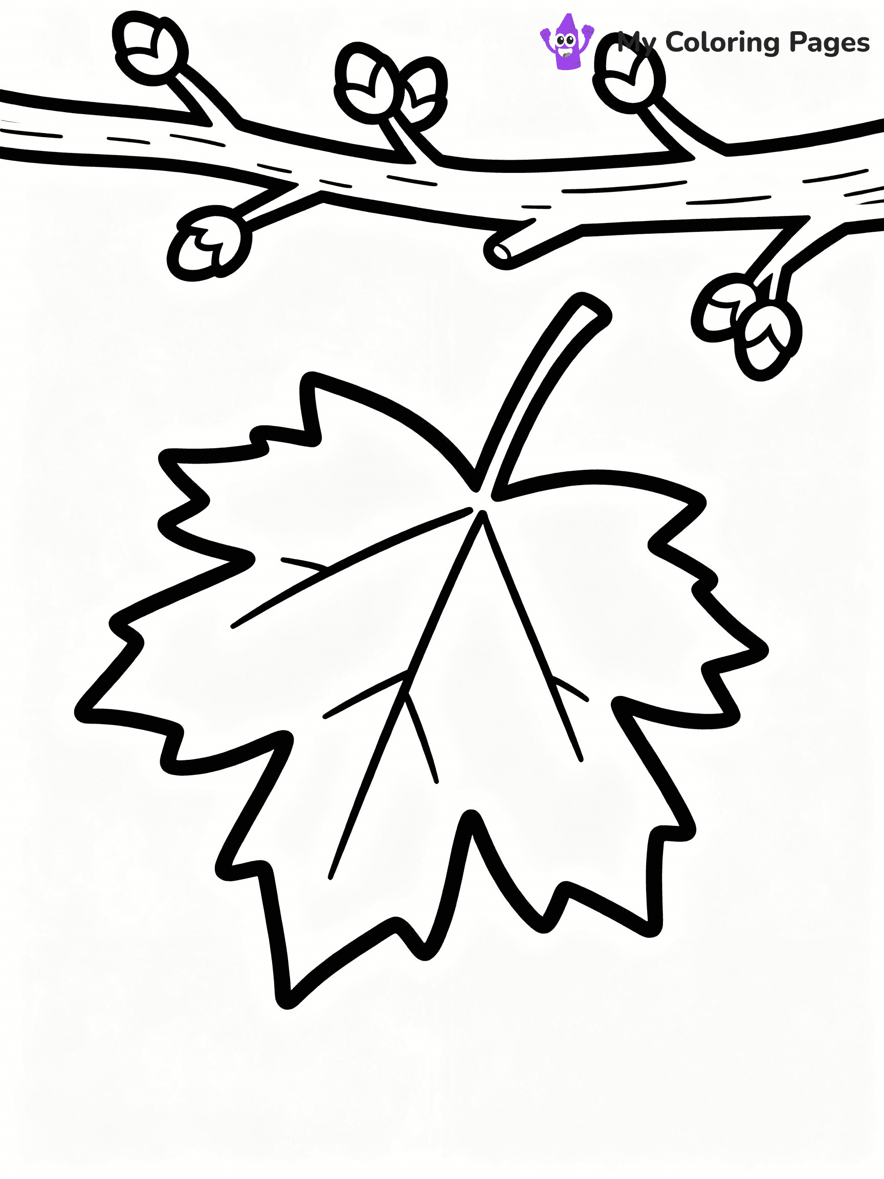 Fall Leaves Coloring Pages - 8