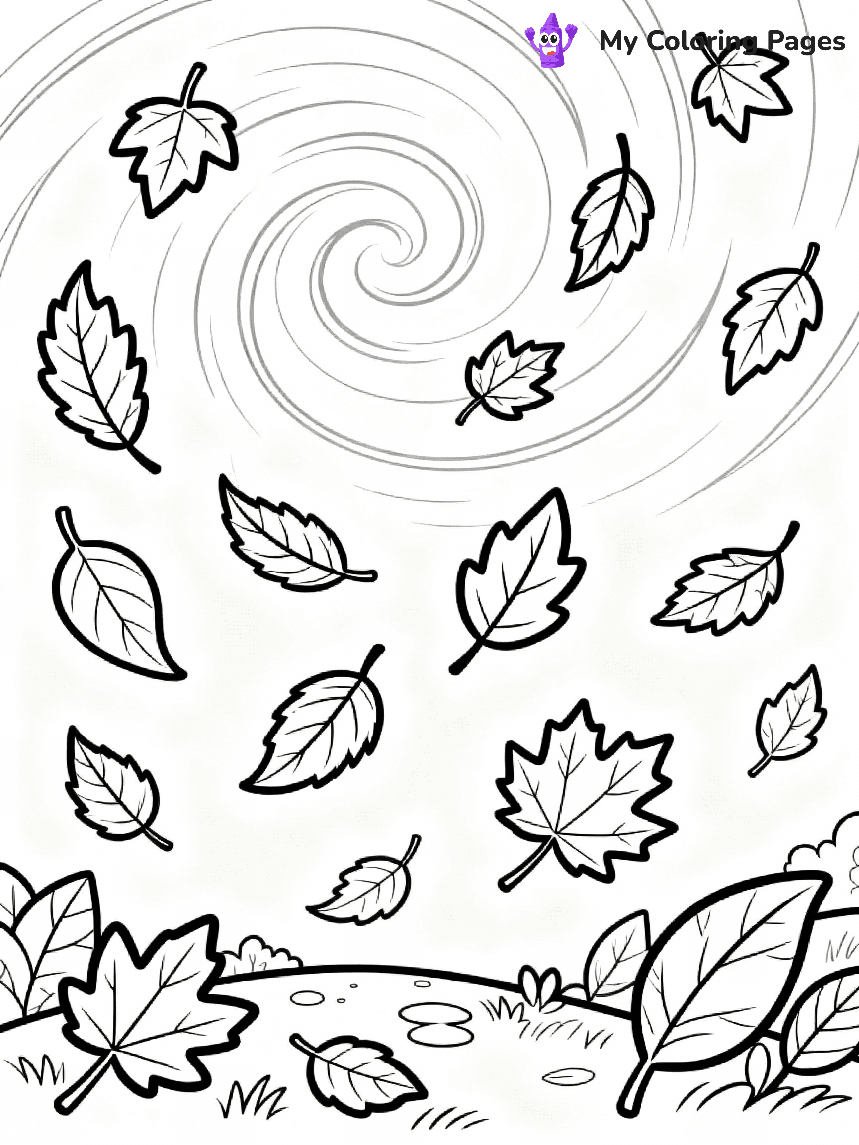 Fall Leaves Coloring Pages - 6