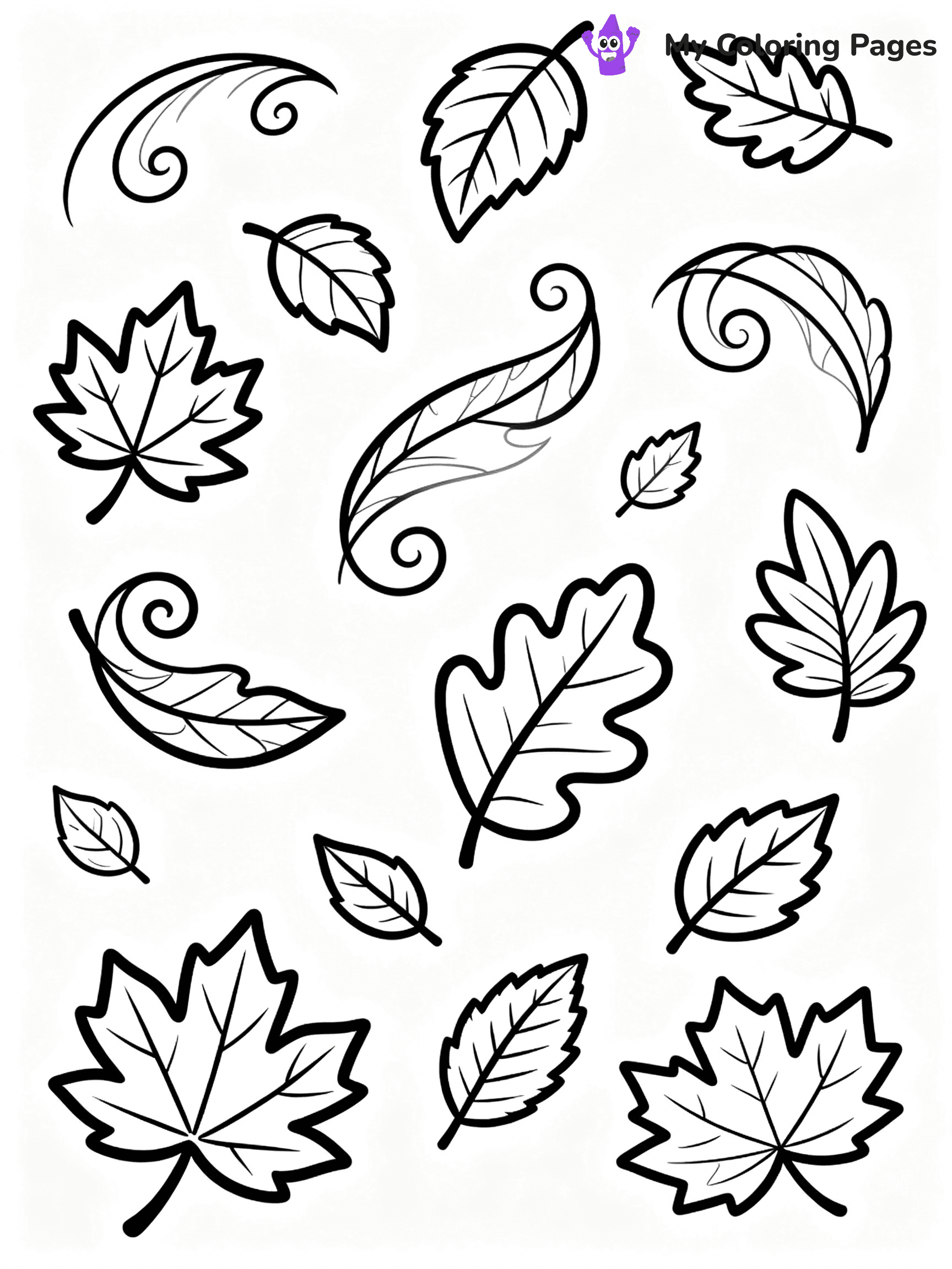 Fall Leaves Coloring Pages - 5