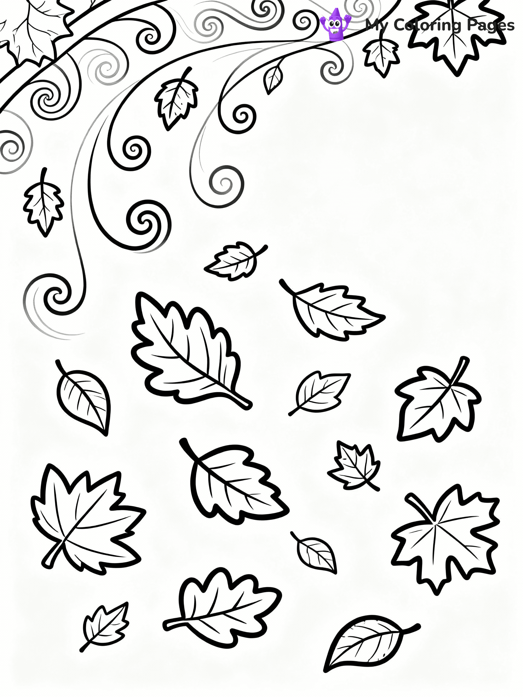 Fall Leaves Coloring Pages - 4