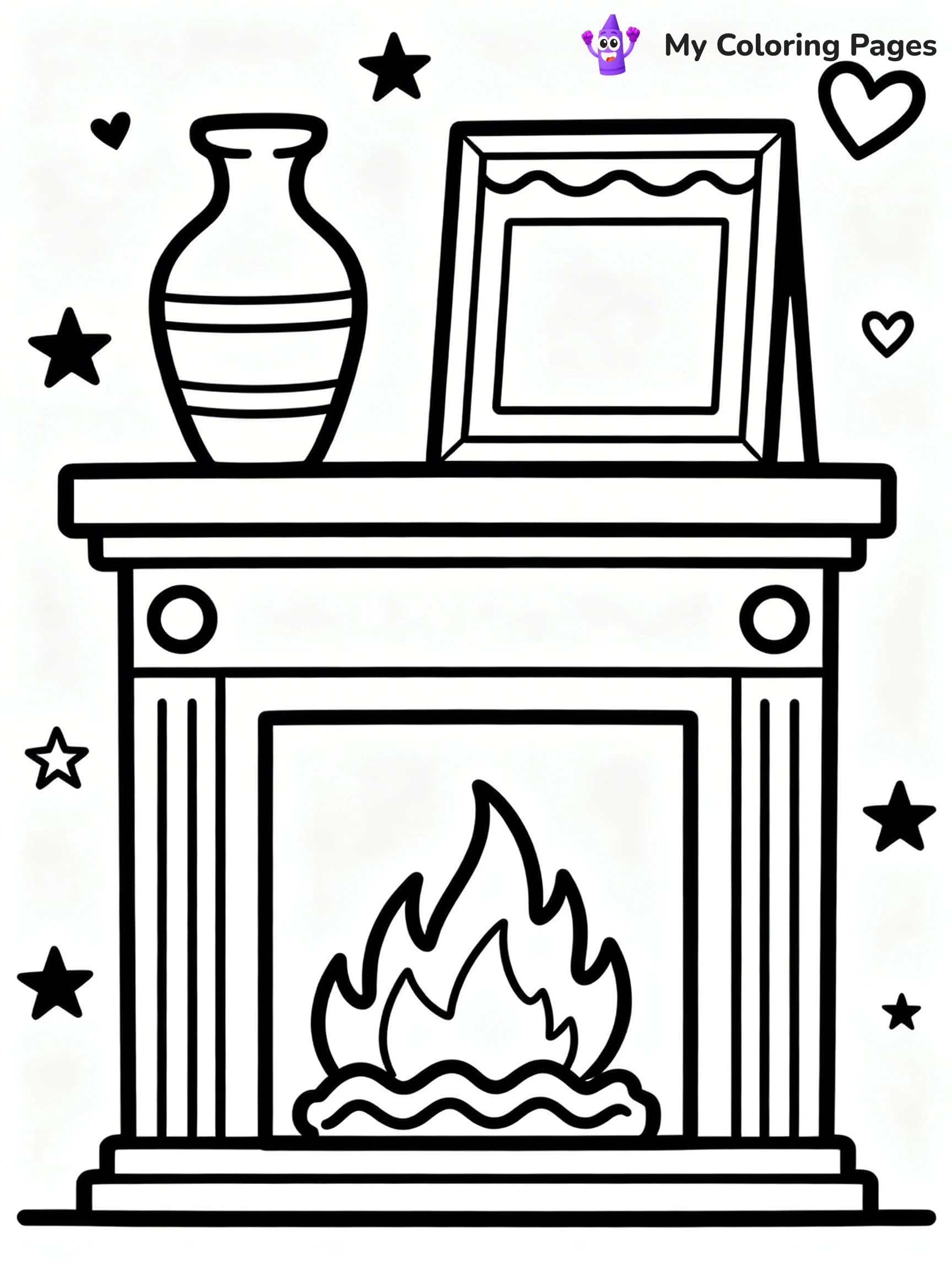 Living Room Coloring Pages - 1