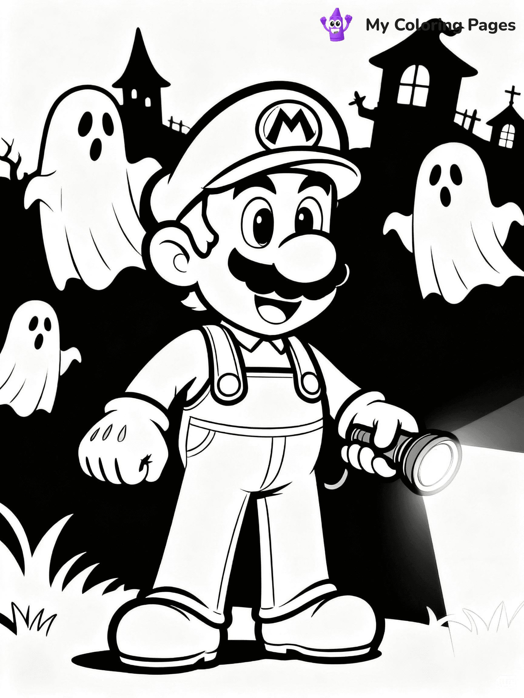 Luigi Coloring Pages - 19