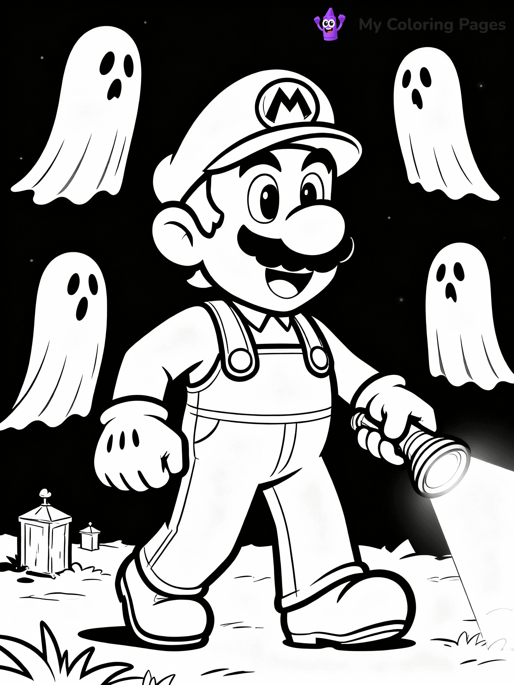 Luigi Coloring Pages - 17
